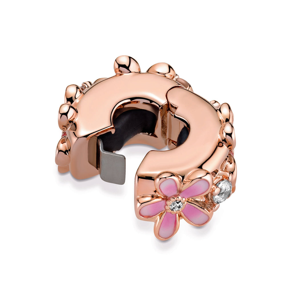Pink Daisy Spacer Clip Charm