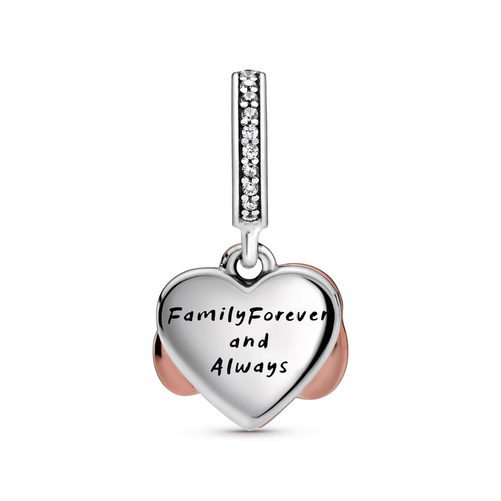 Sparkling Infinity Heart Dangle Charm