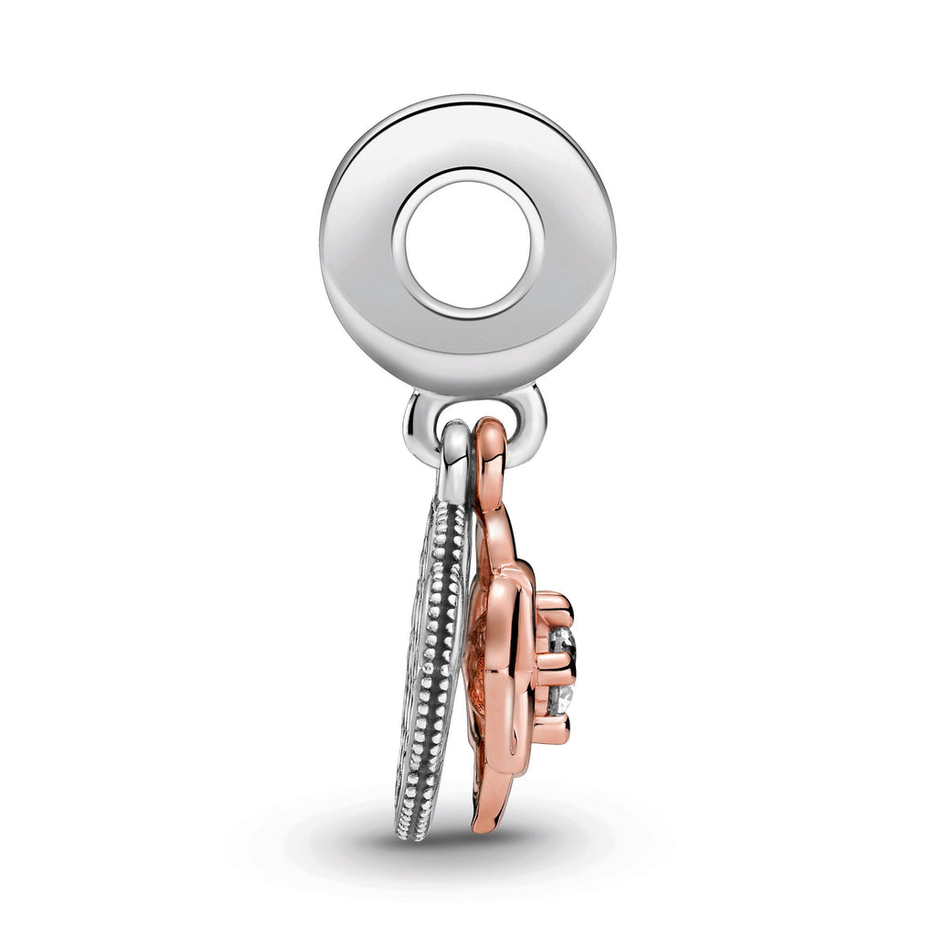 Two-tone Rose Dangle Charm