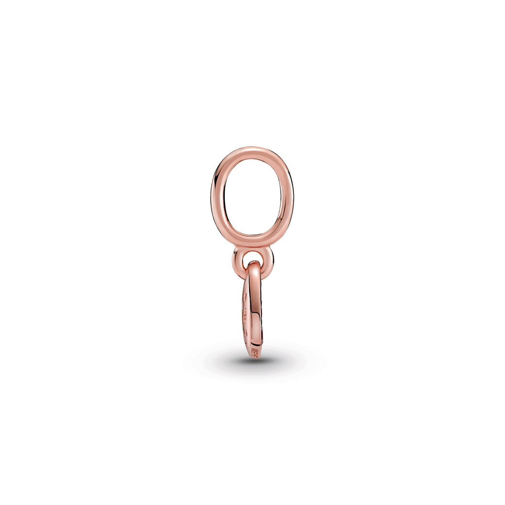 Red Pavé Tilted Heart Dangle Charm
