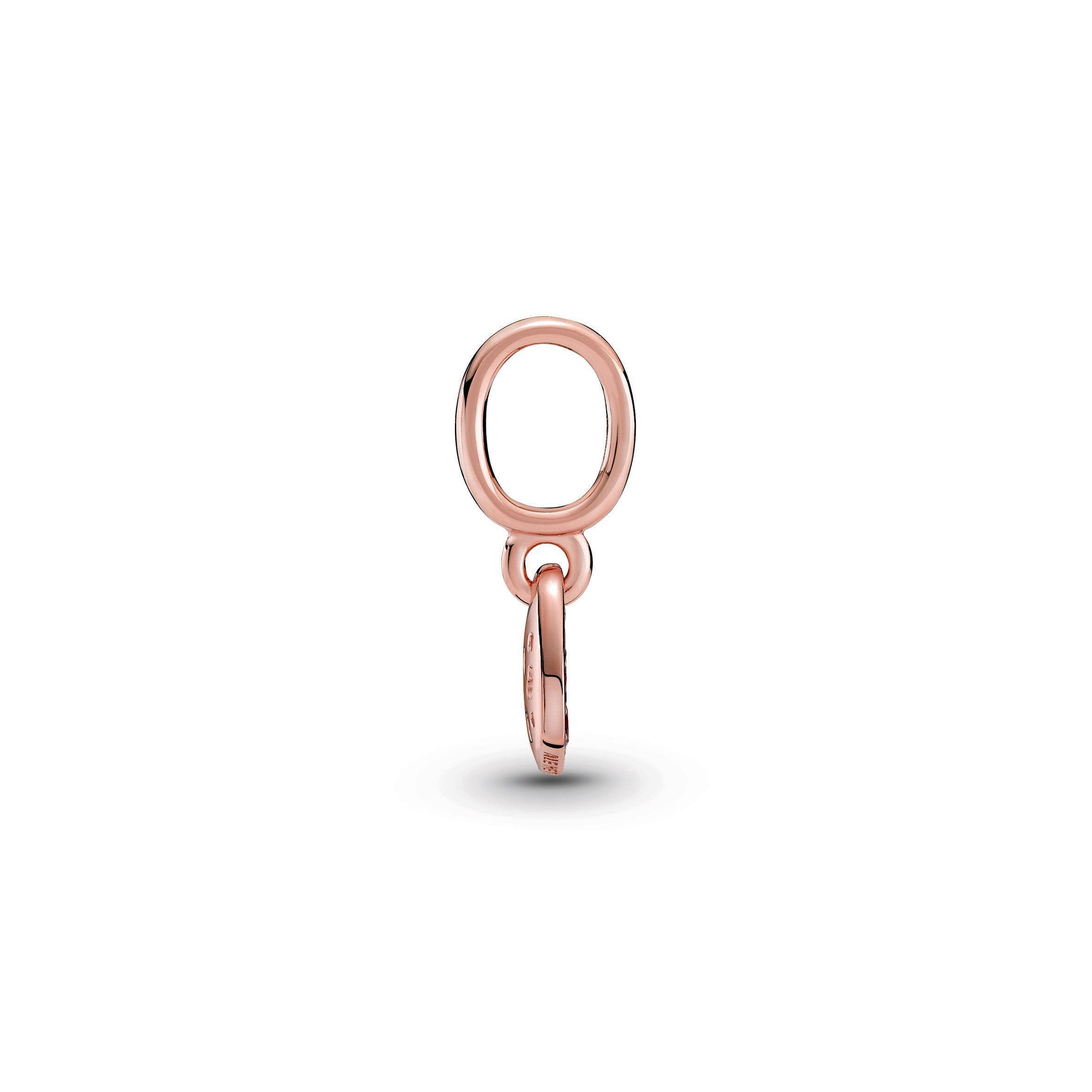 Red Pavé Tilted Heart Dangle Charm