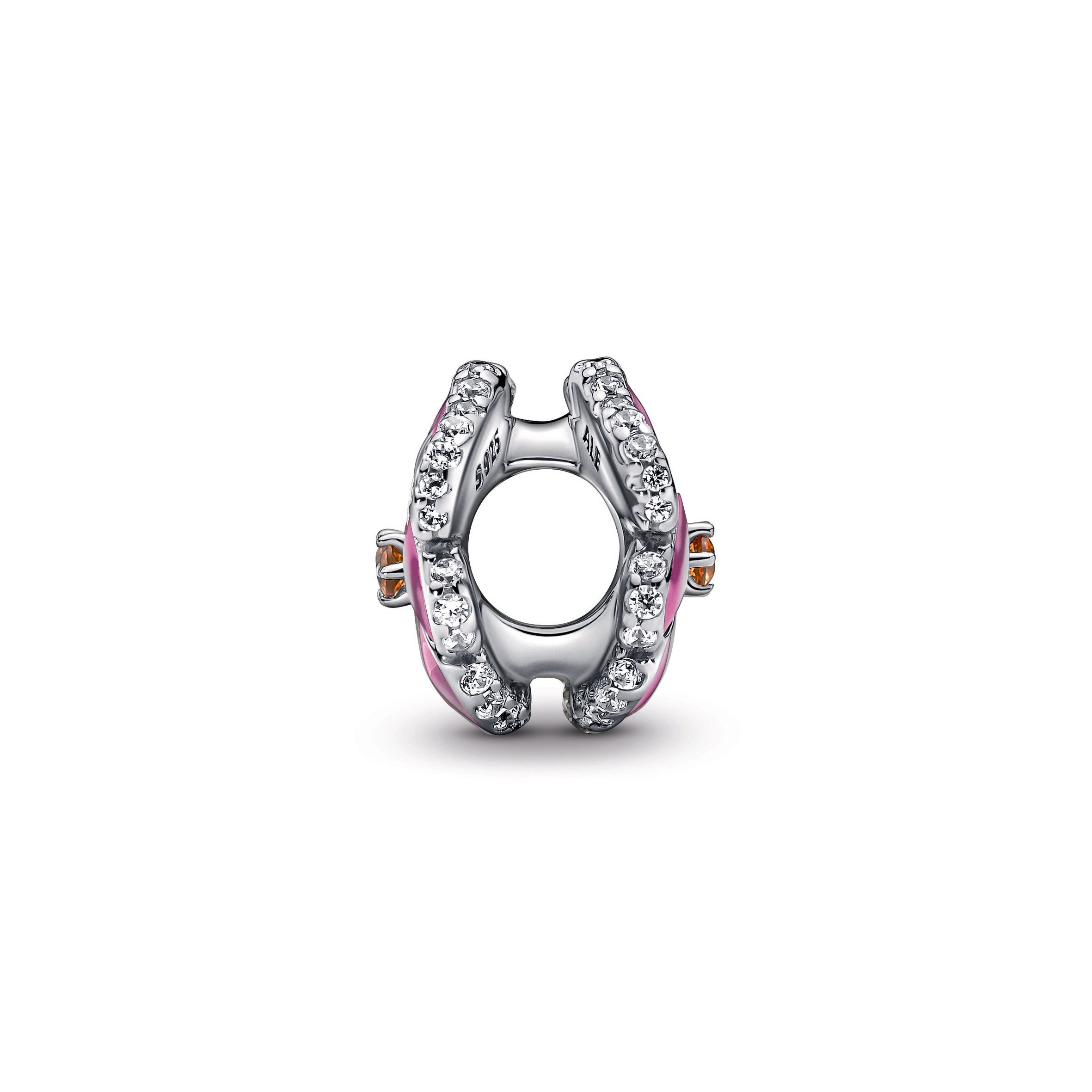 Pink Pansy Flower Charm