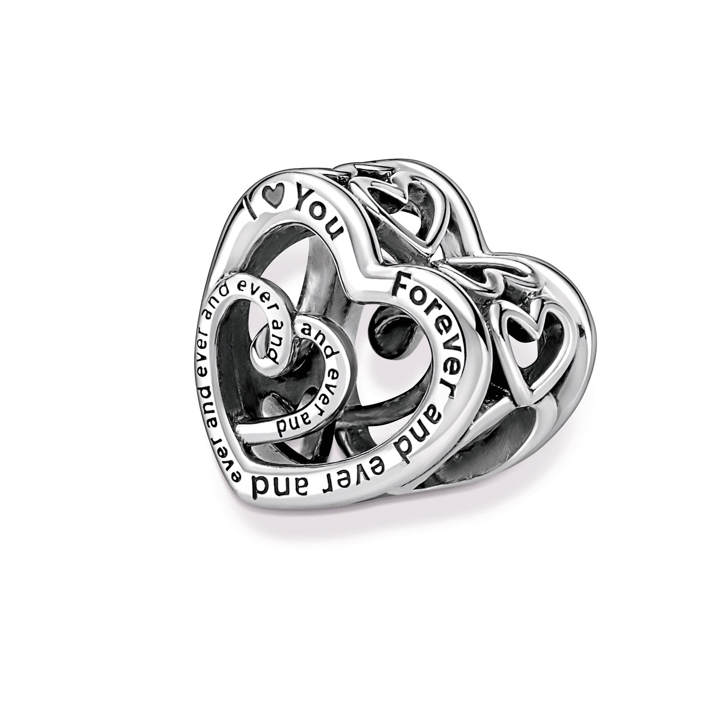 Entwined Infinite Hearts Charm