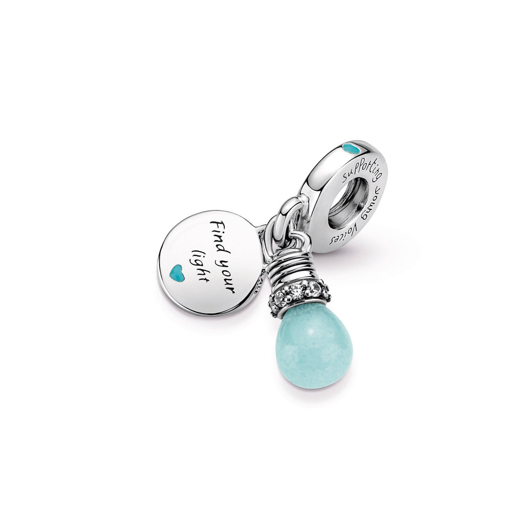 Glow-in-the-dark Lightbulb Double Dangle Charm