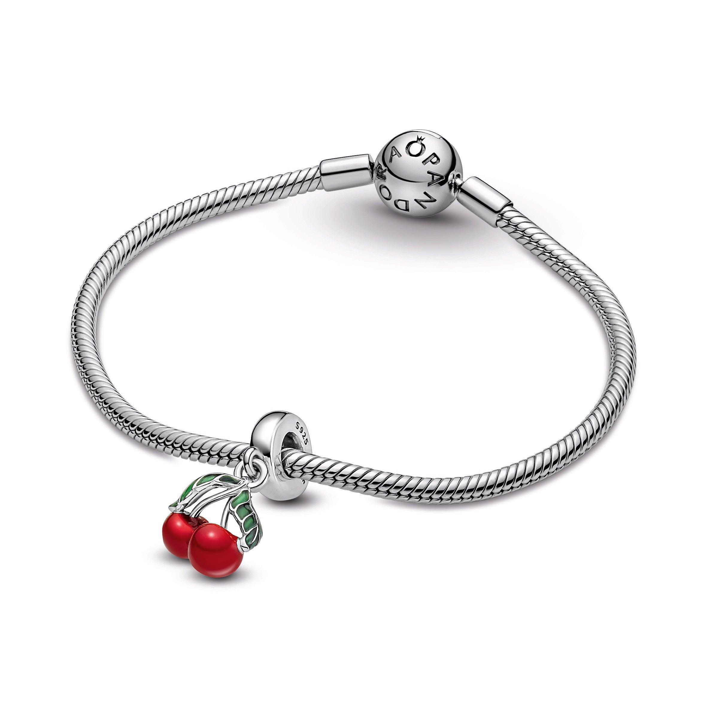 Asymmetrical Cherry Fruit Dangle Charm