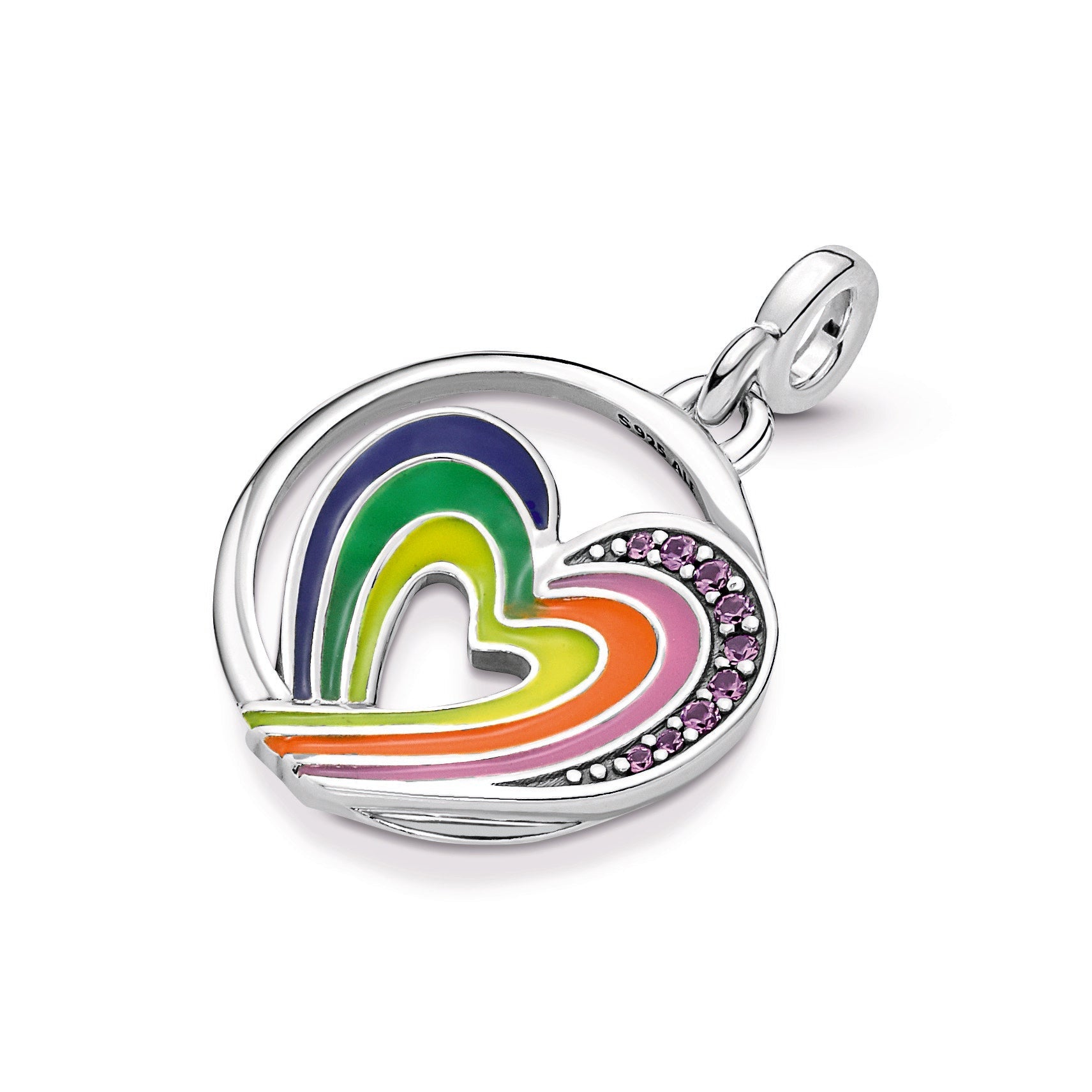 Pandora ME Rainbow Heart of Freedom Medallion