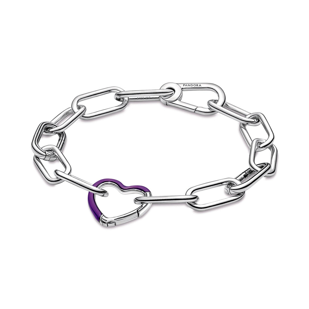 Pandora ME Bright Purple Styling Heart Connector