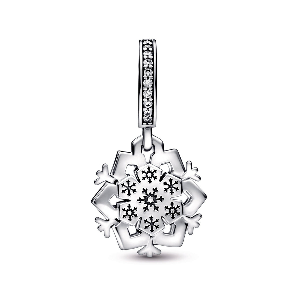 Sparkling Snowflake Double Dangle Charm