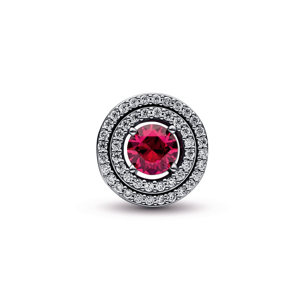 Red Sparkling Levelled Round Charm