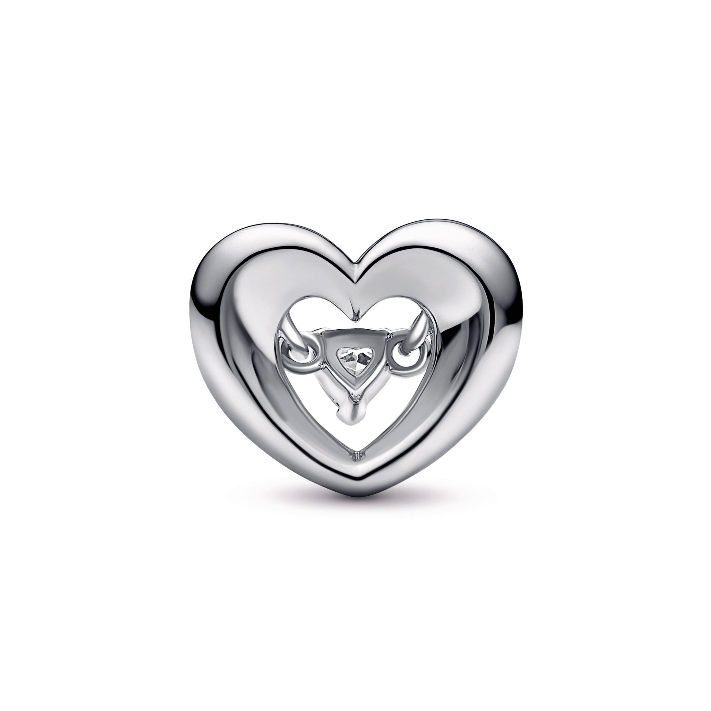 Radiant Heart & Floating Stone Charm