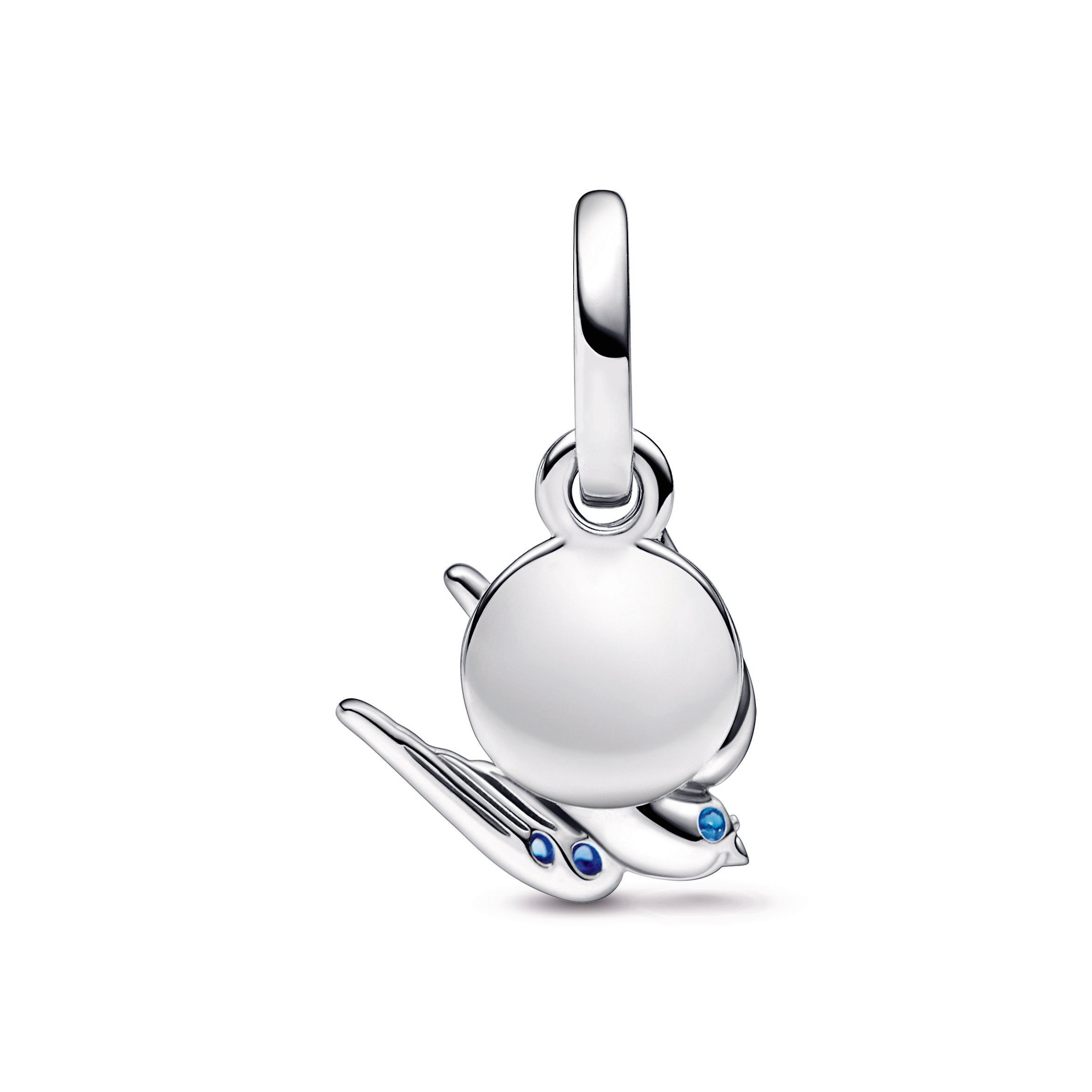 Sparkling Swallow & Quote Double Dangle Charm