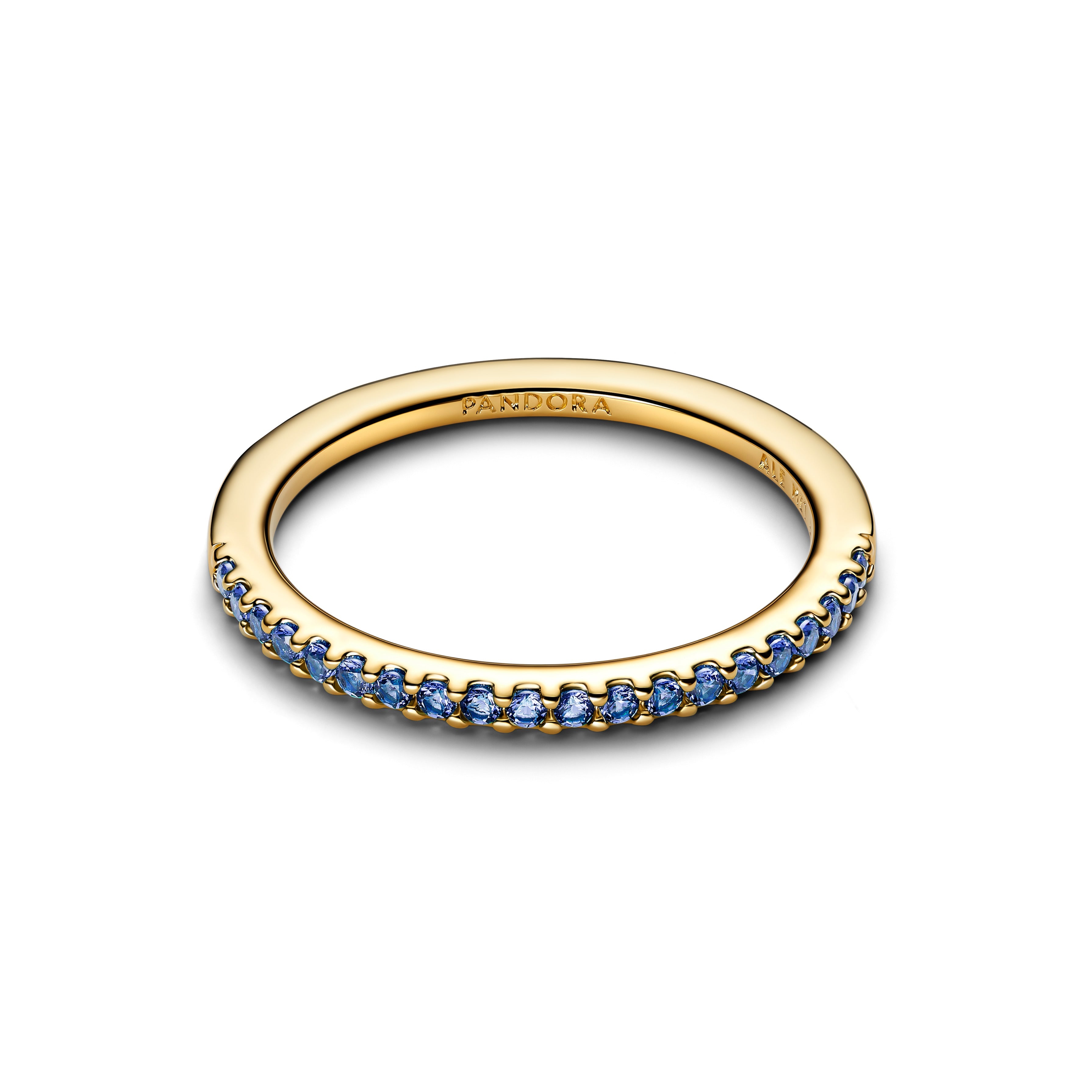 Sparkling Blue Half-Eternity Band Ring