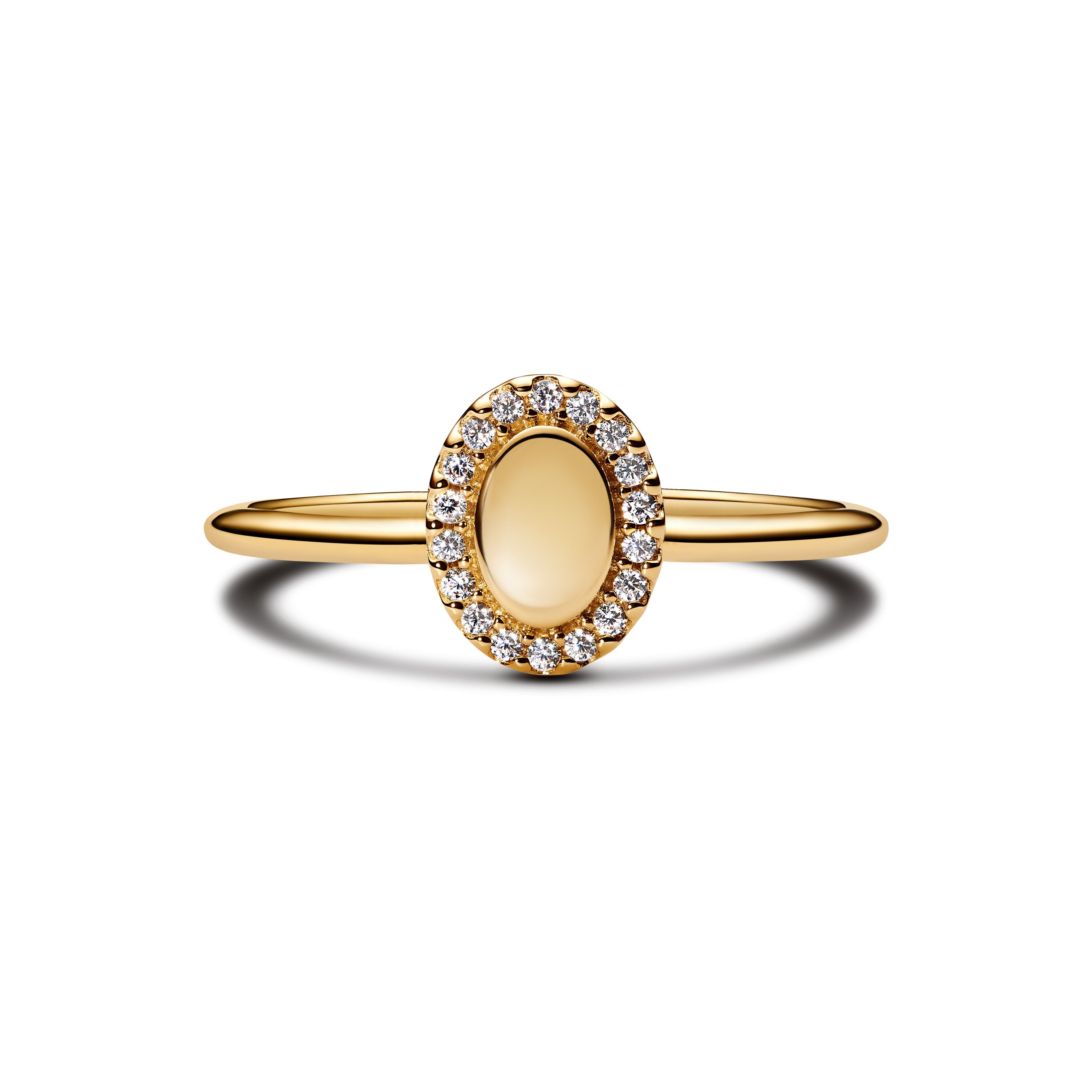 Engravable Oval Halo Ring