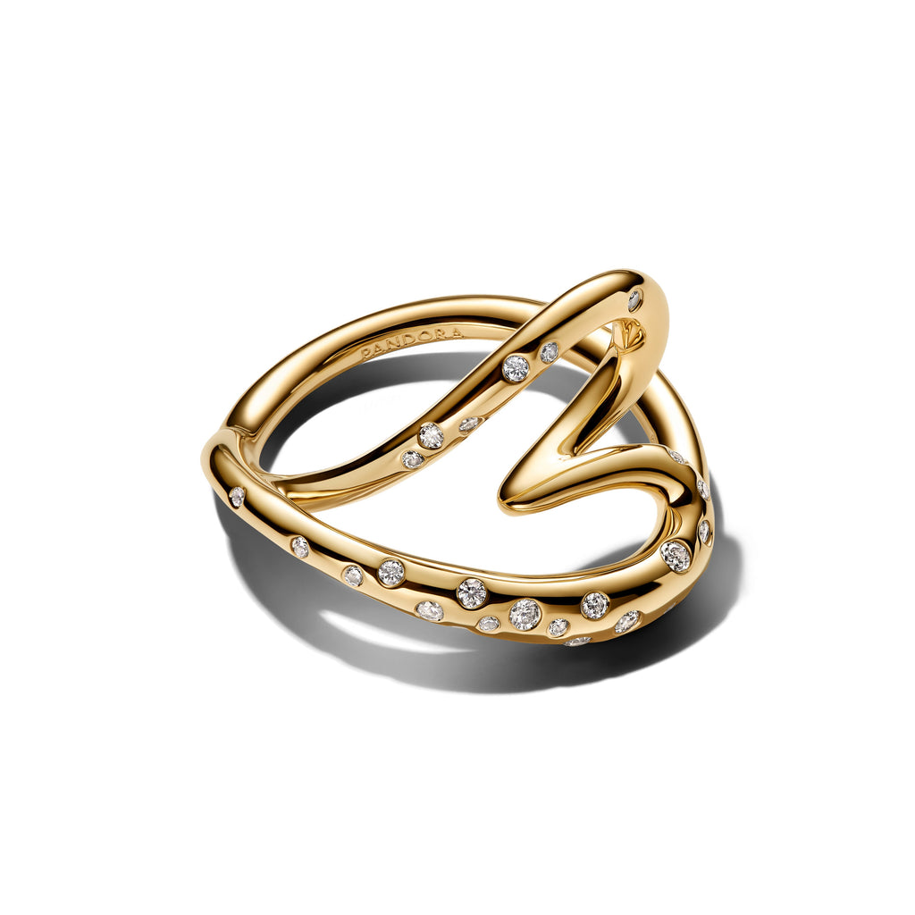 Organically Shaped Stone-Set Heart Ring