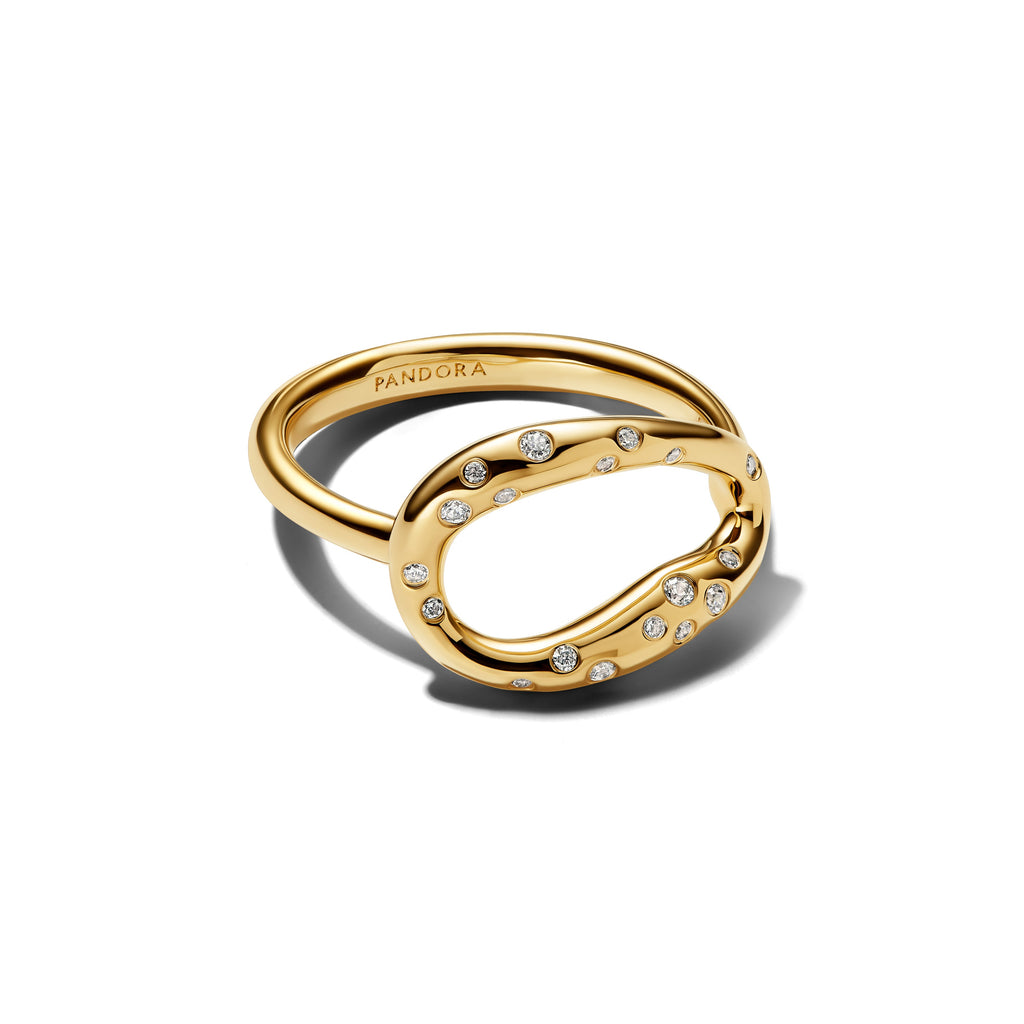 Organically Shaped Stone-Set Statement Ring