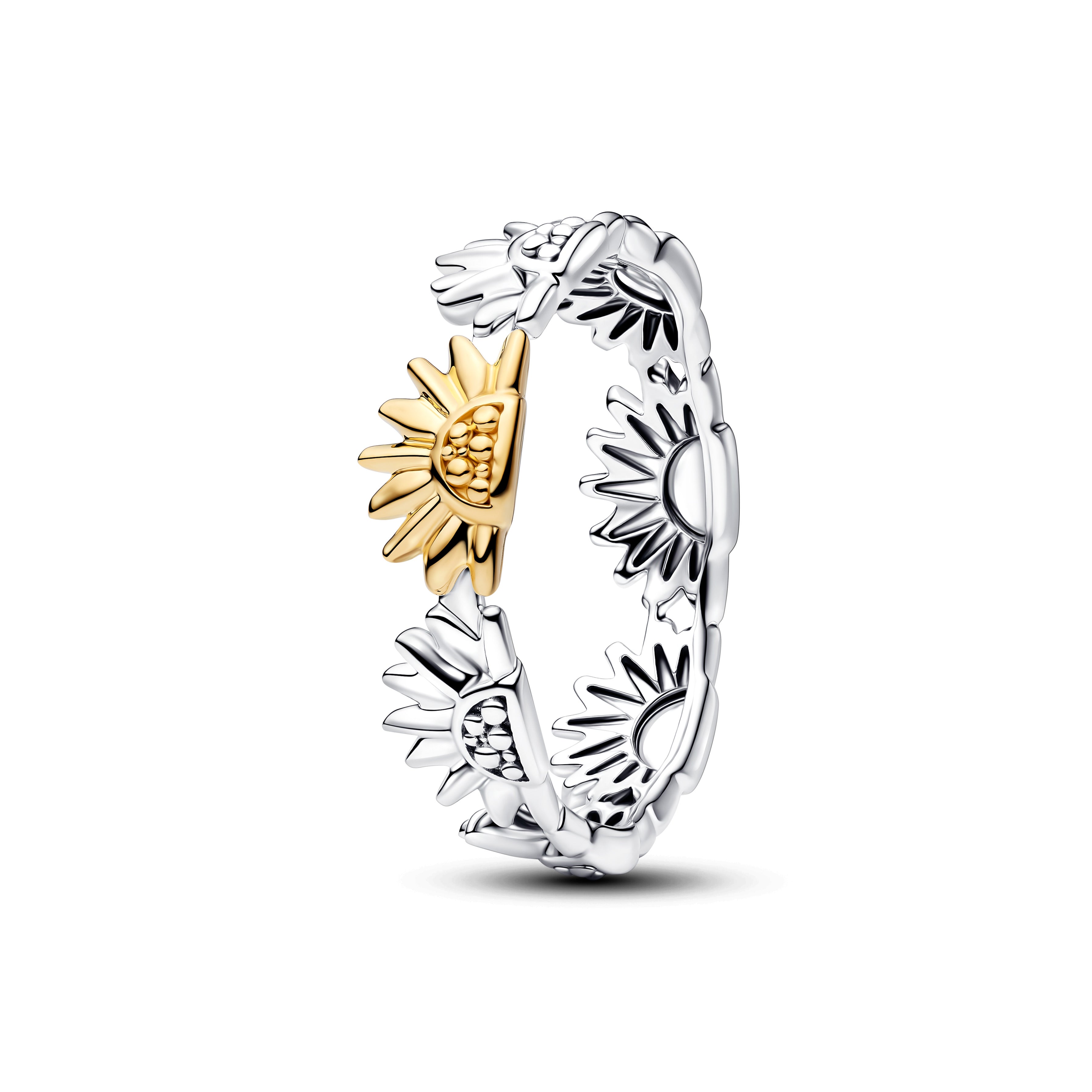 Sunflower Two-Tone Band Ring