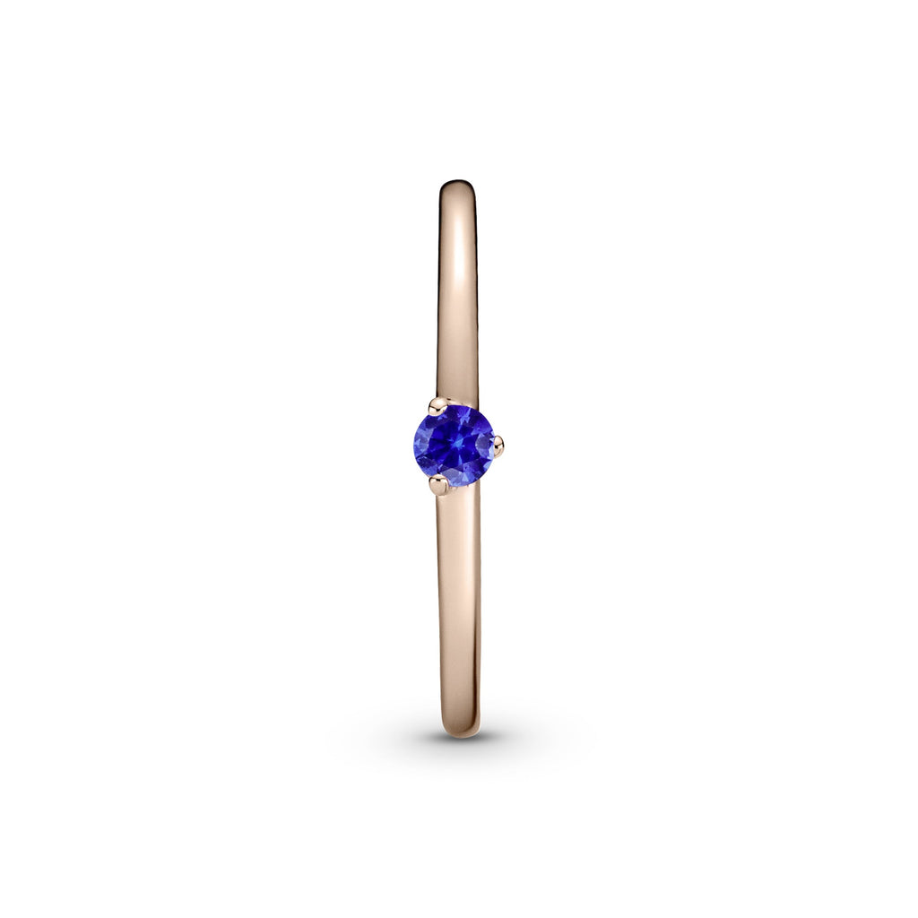 Stellar Blue Solitaire Ring