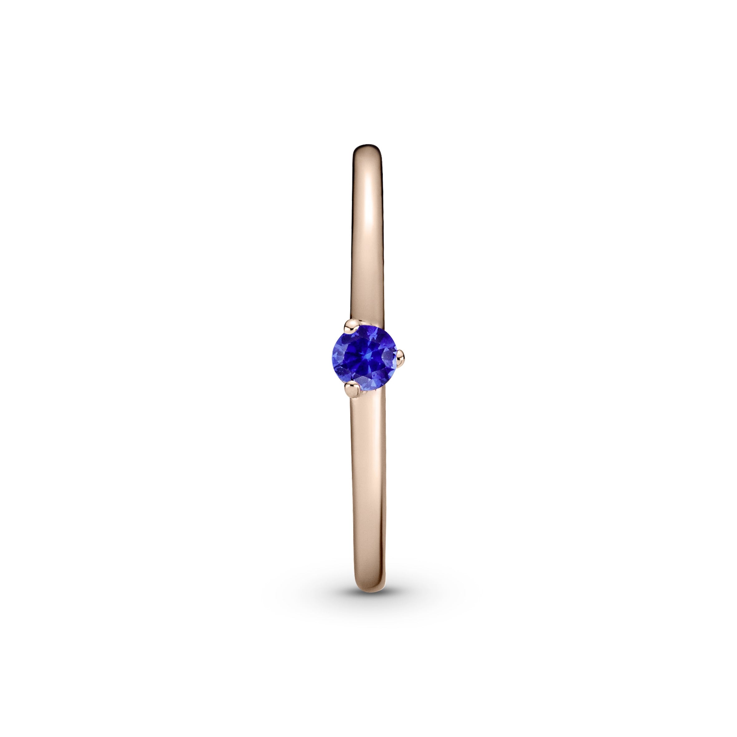 Stellar Blue Solitaire Ring