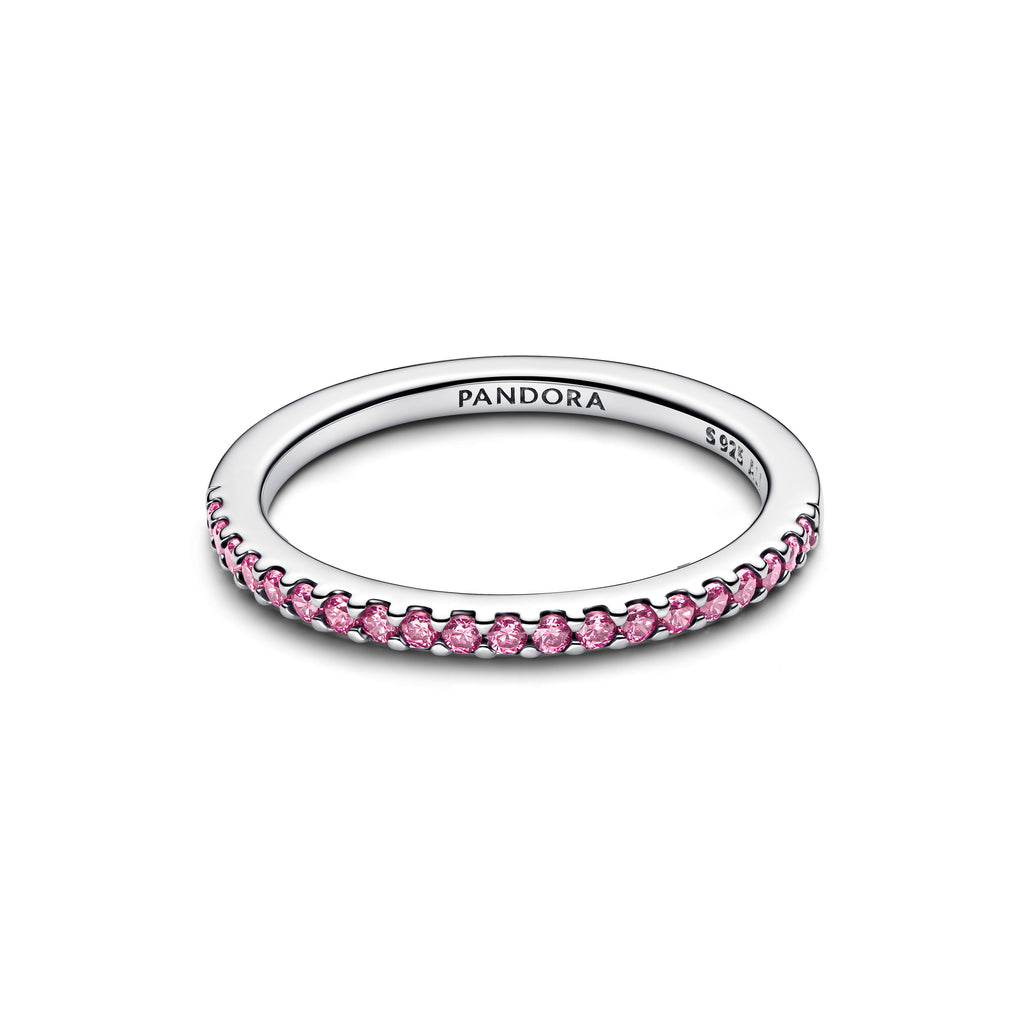 Sparkling Pink Band Ring
