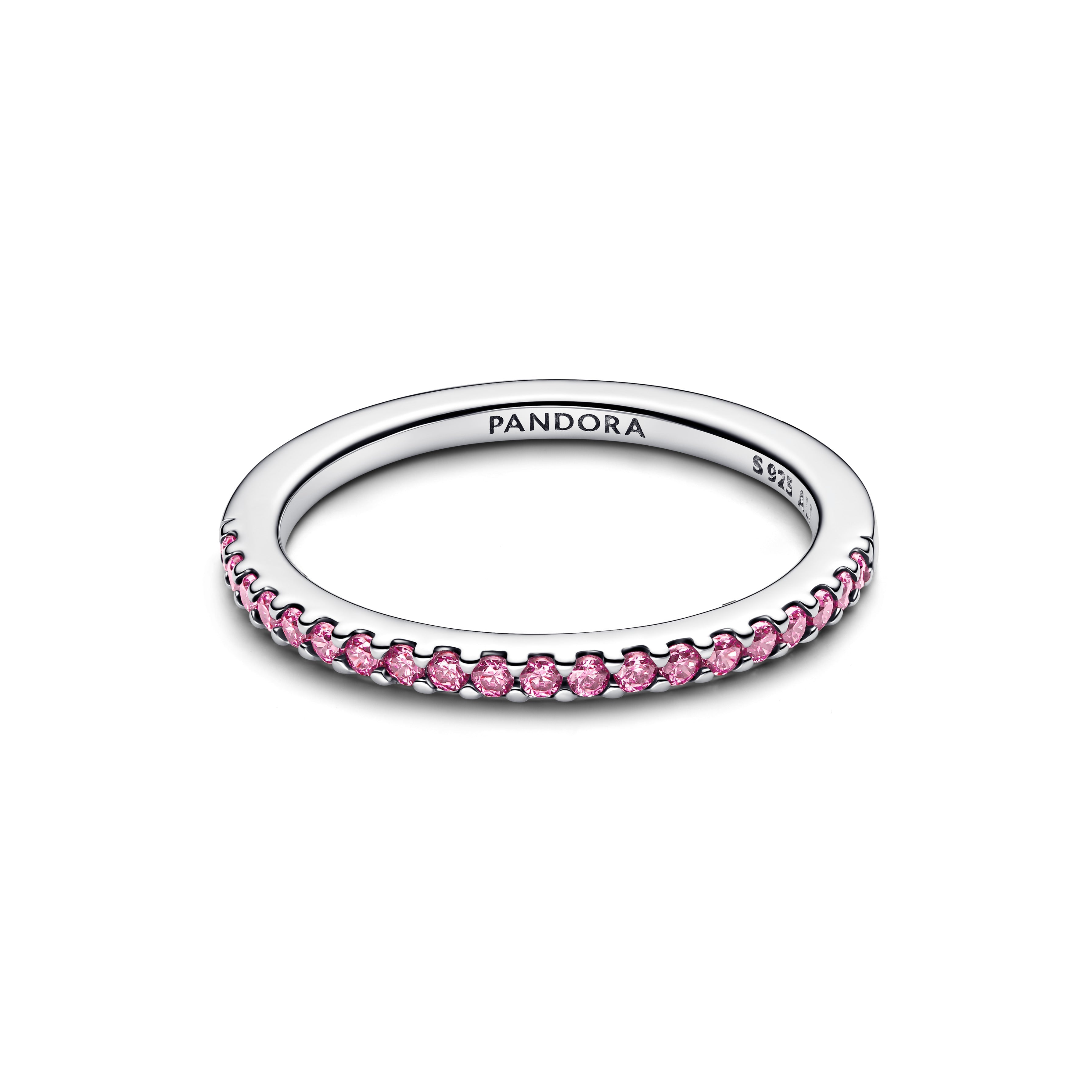Sparkling Pink Band Ring