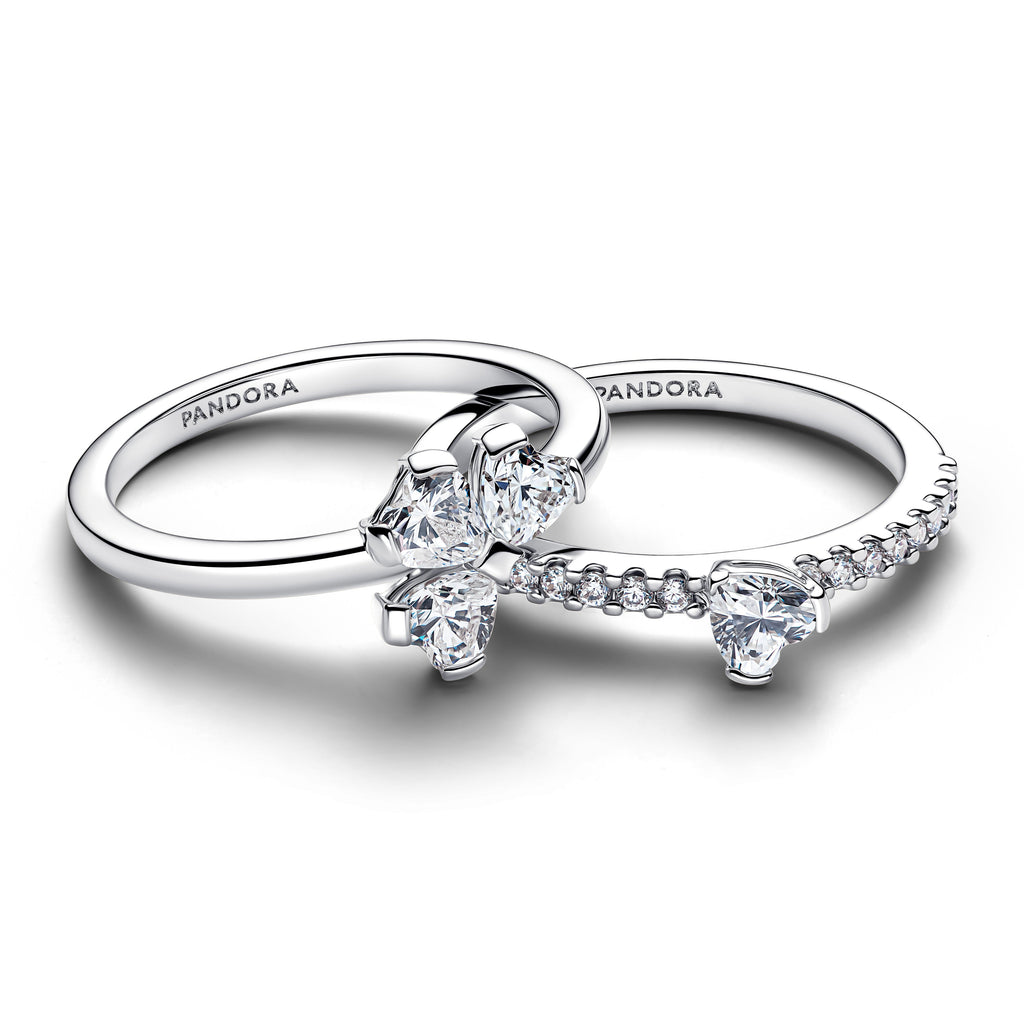 Sparkling Lucky Clover Splittable Ring