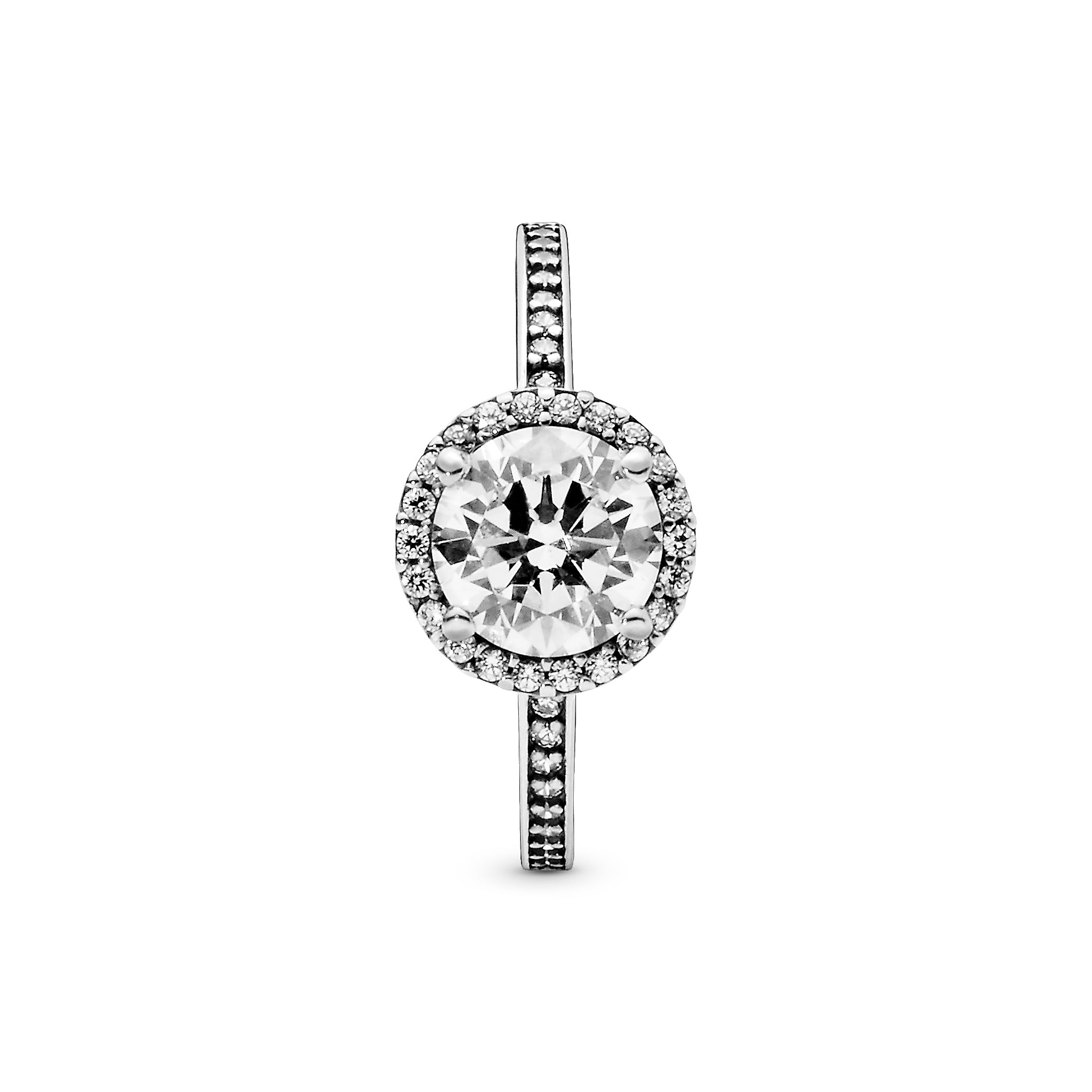 Round Sparkle Halo Ring