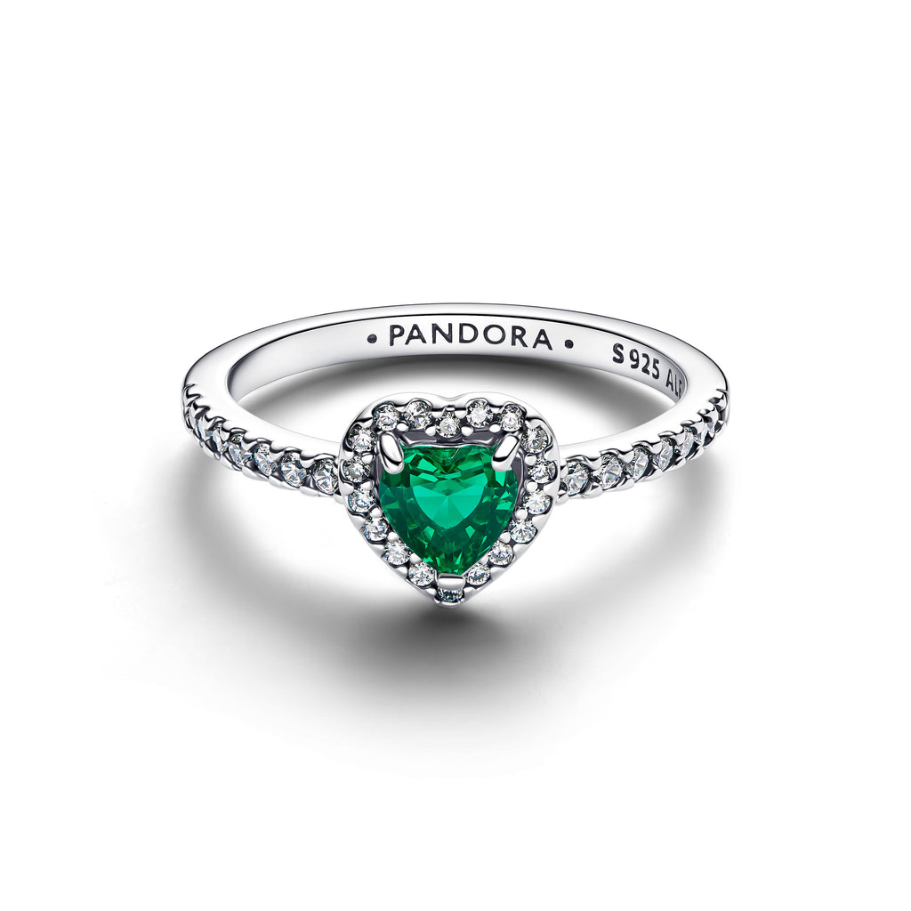 Elevated Royal Green Heart Ring