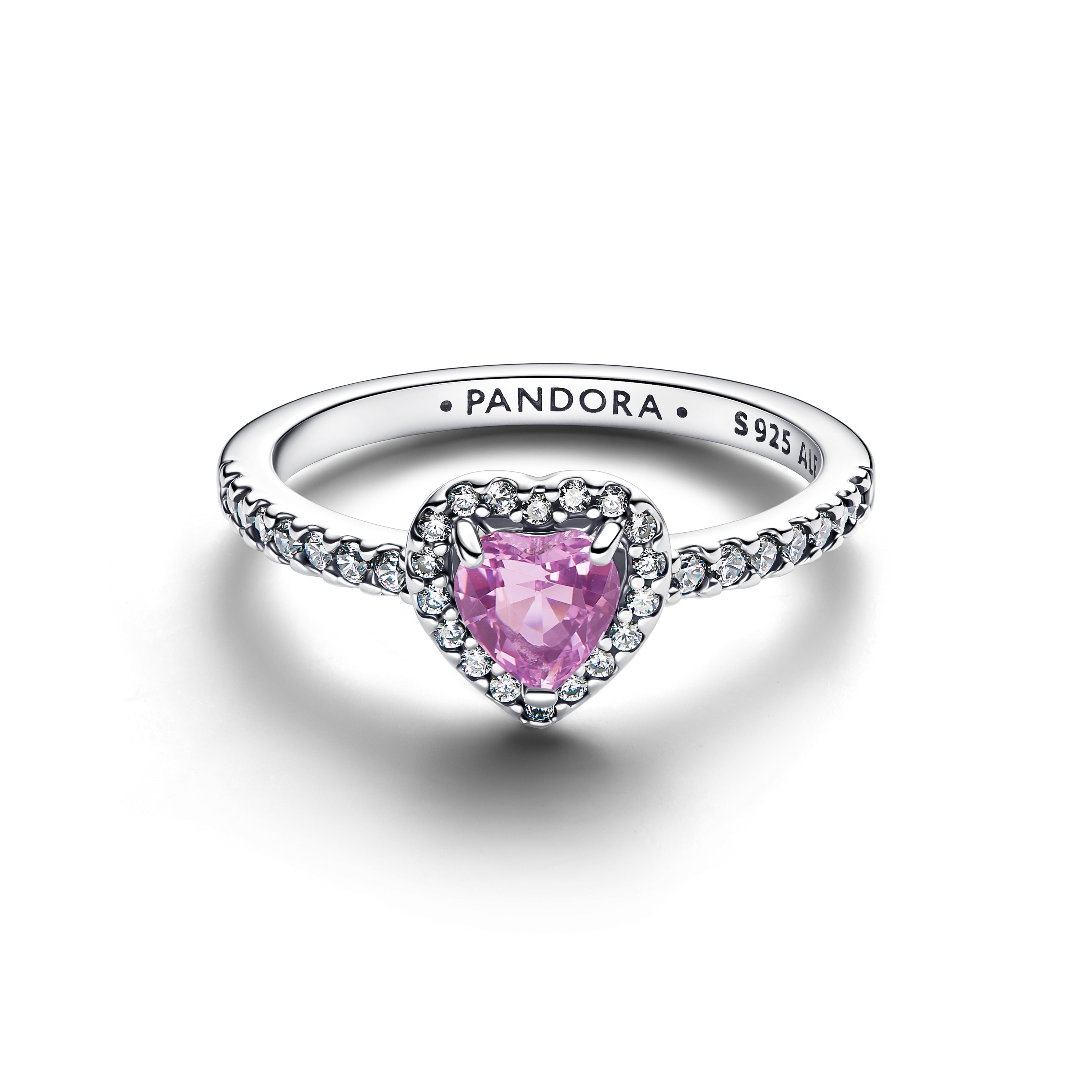 Elevated Light Purple Heart Ring