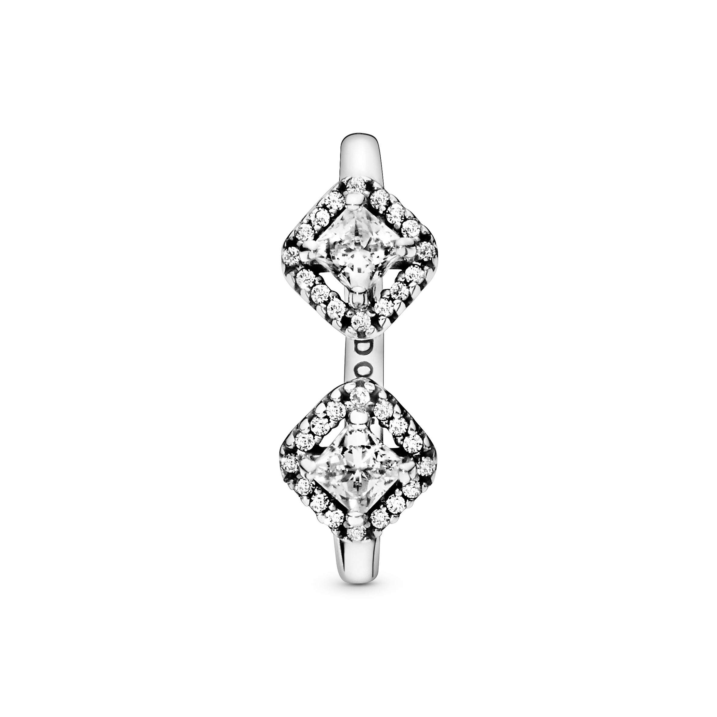 Square Sparkle Open Ring