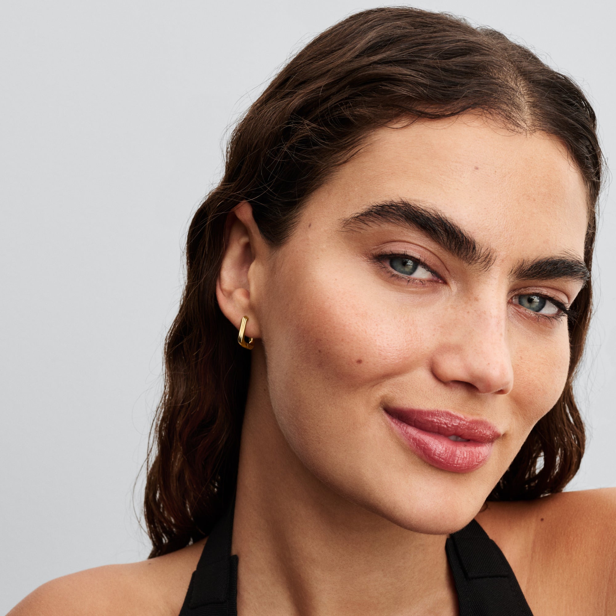 Twisted Triangle Small Hoop Earrings