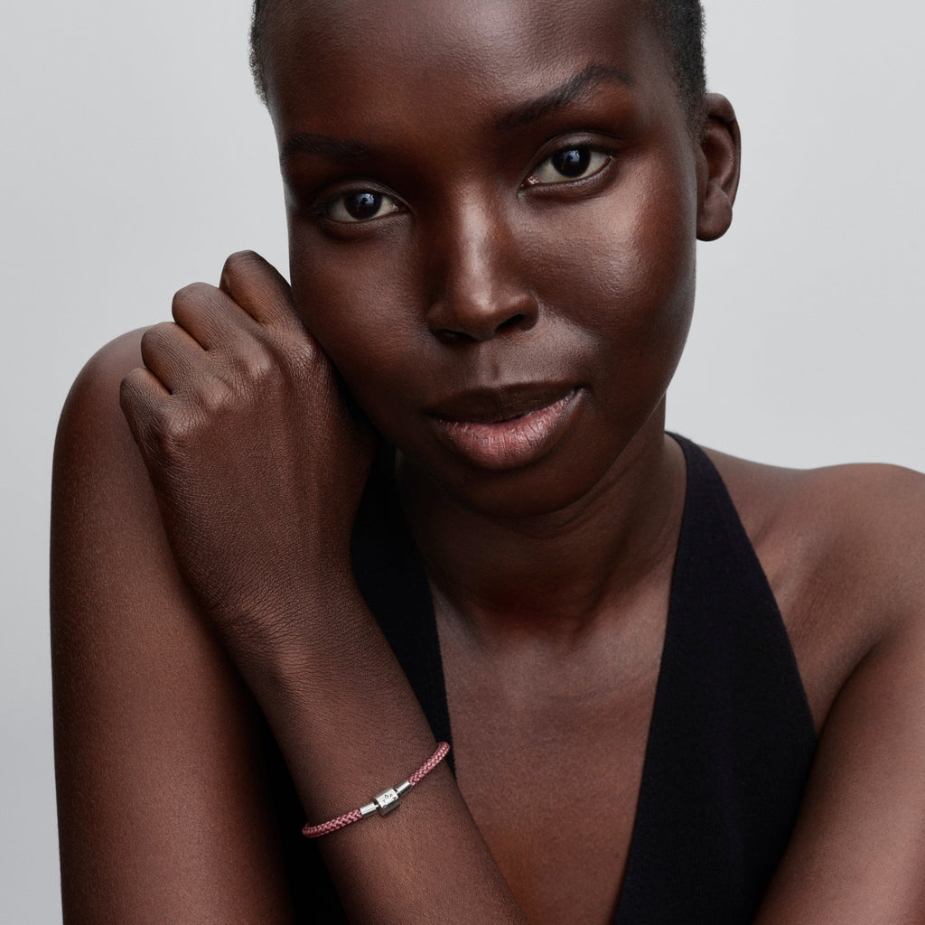 Shimmering Pink Cord Bracelet