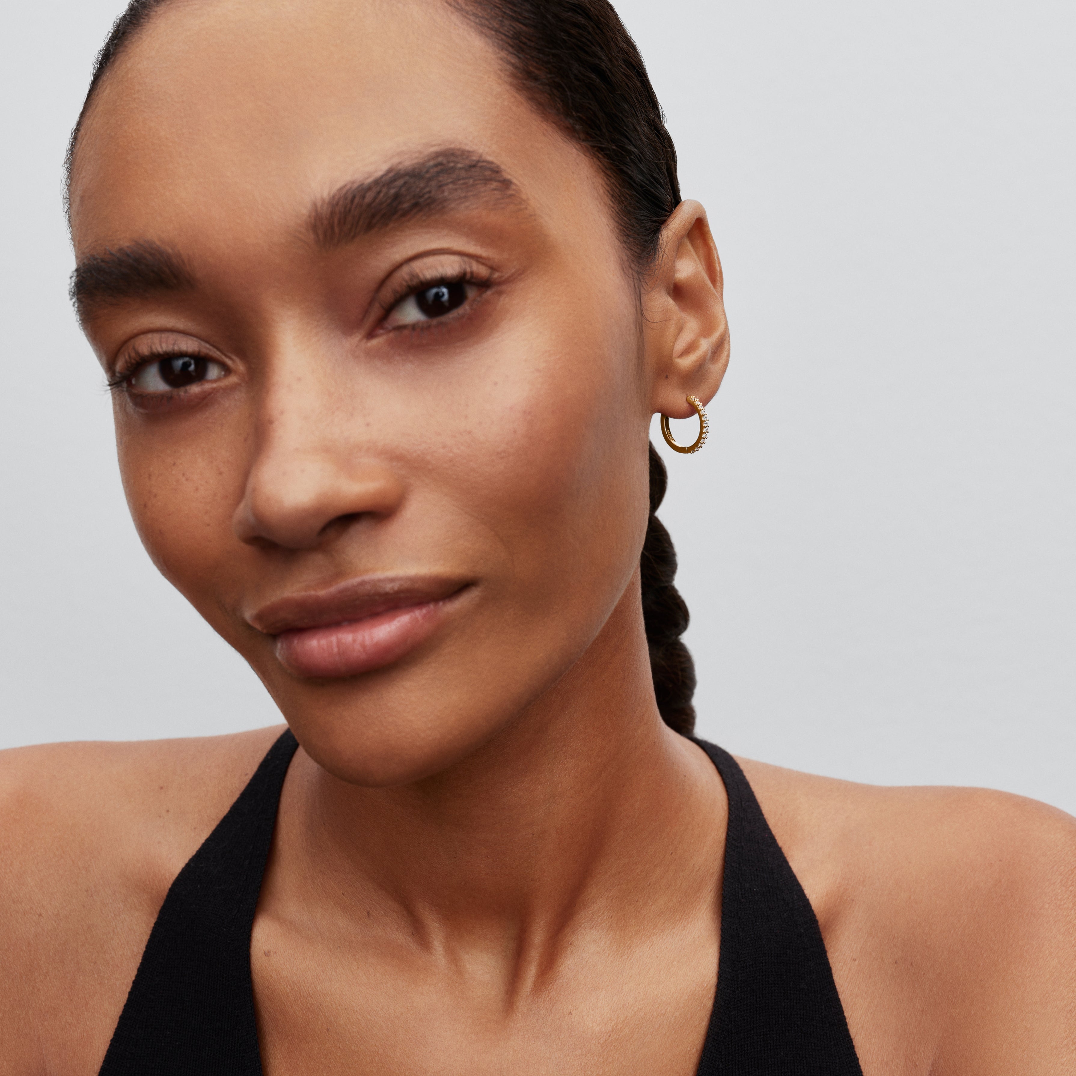 Sparkling Mini Hoop Earrings