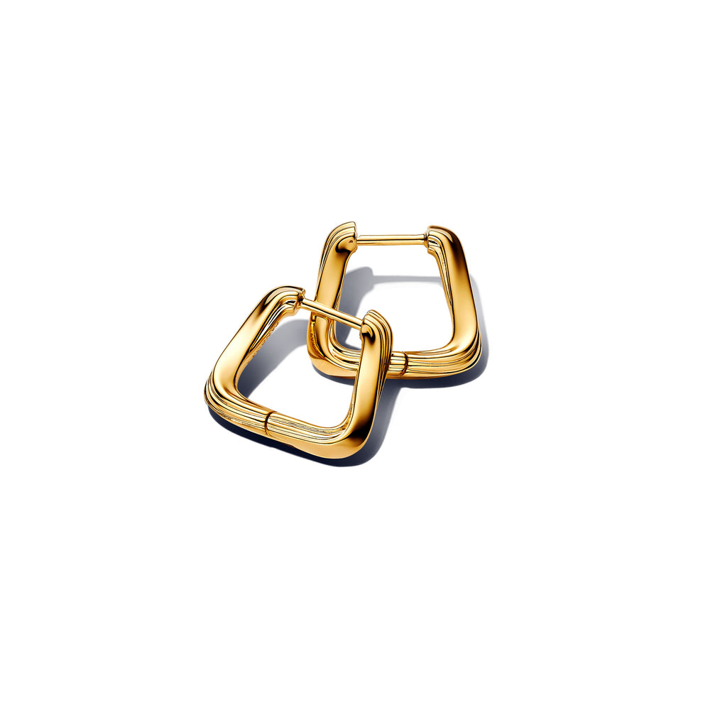 Twisted Triangle Small Hoop Earrings