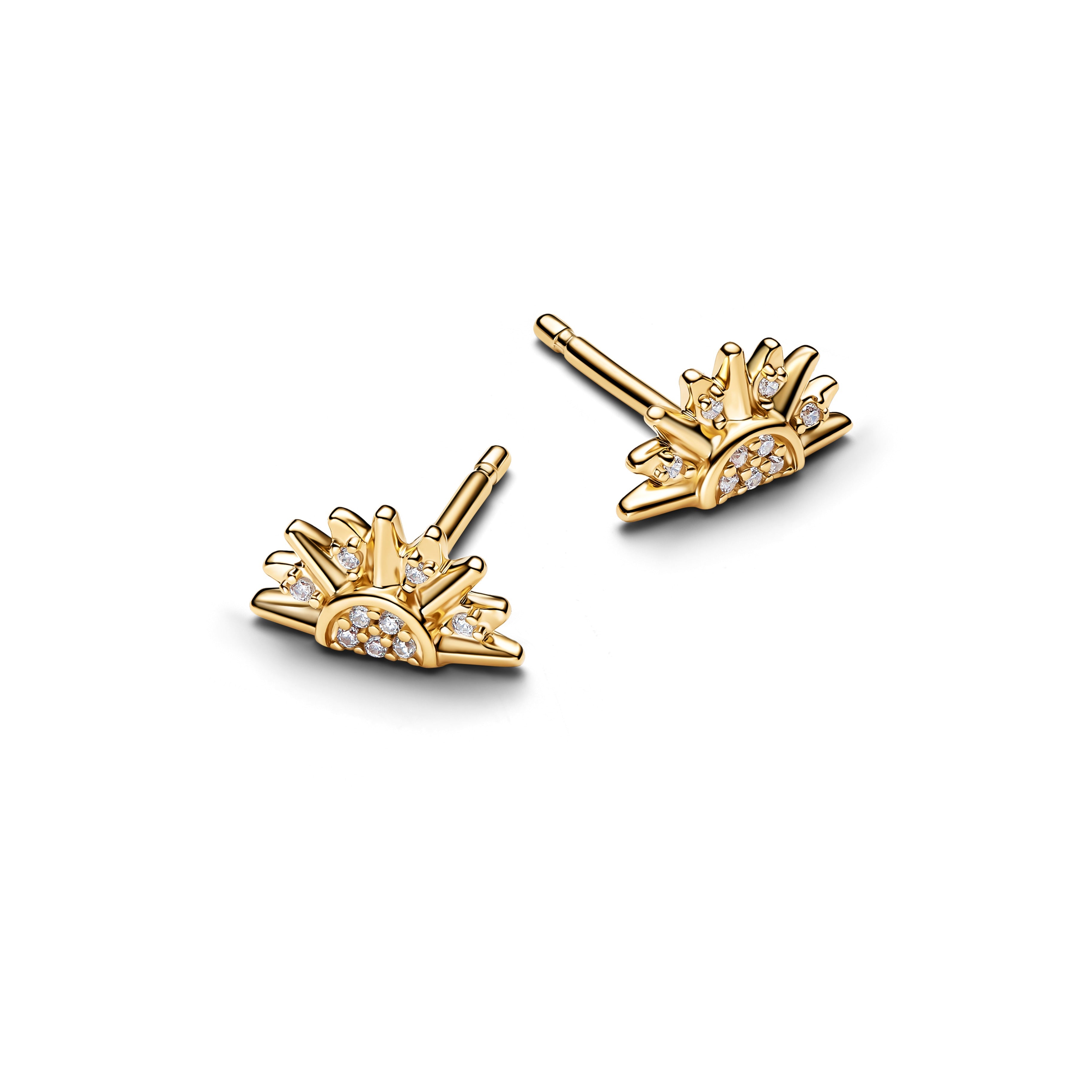 Celestial Sparkling Sun Stud Earrings
