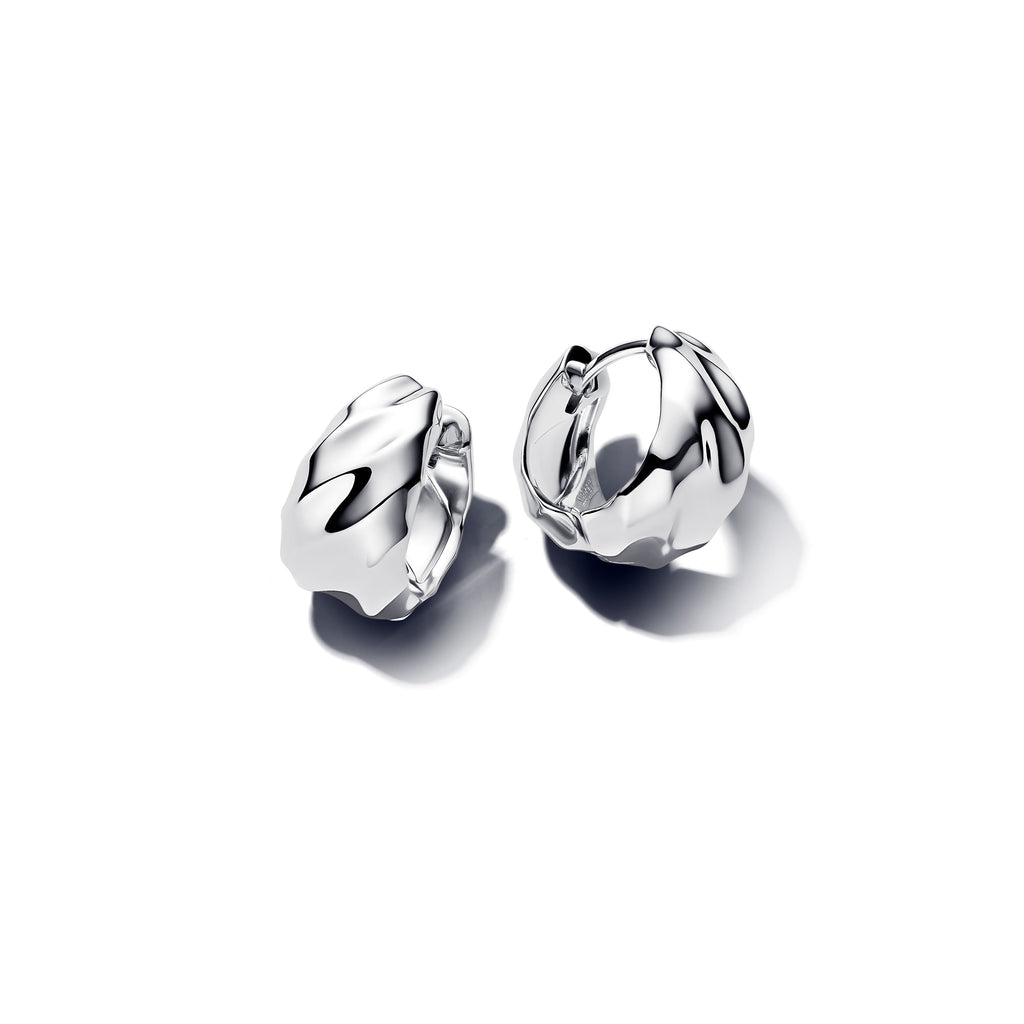 Rippled Small Hoop Earrings