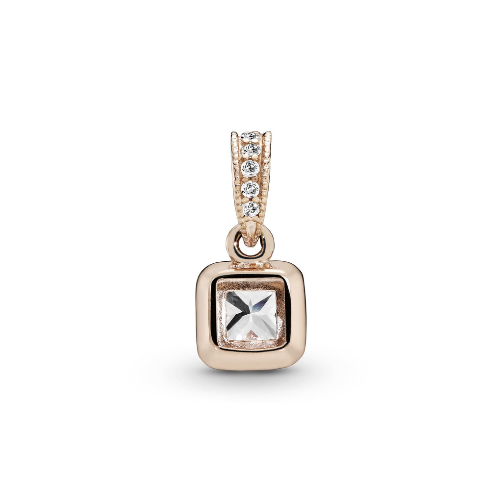 Square Sparkle Halo Pendant