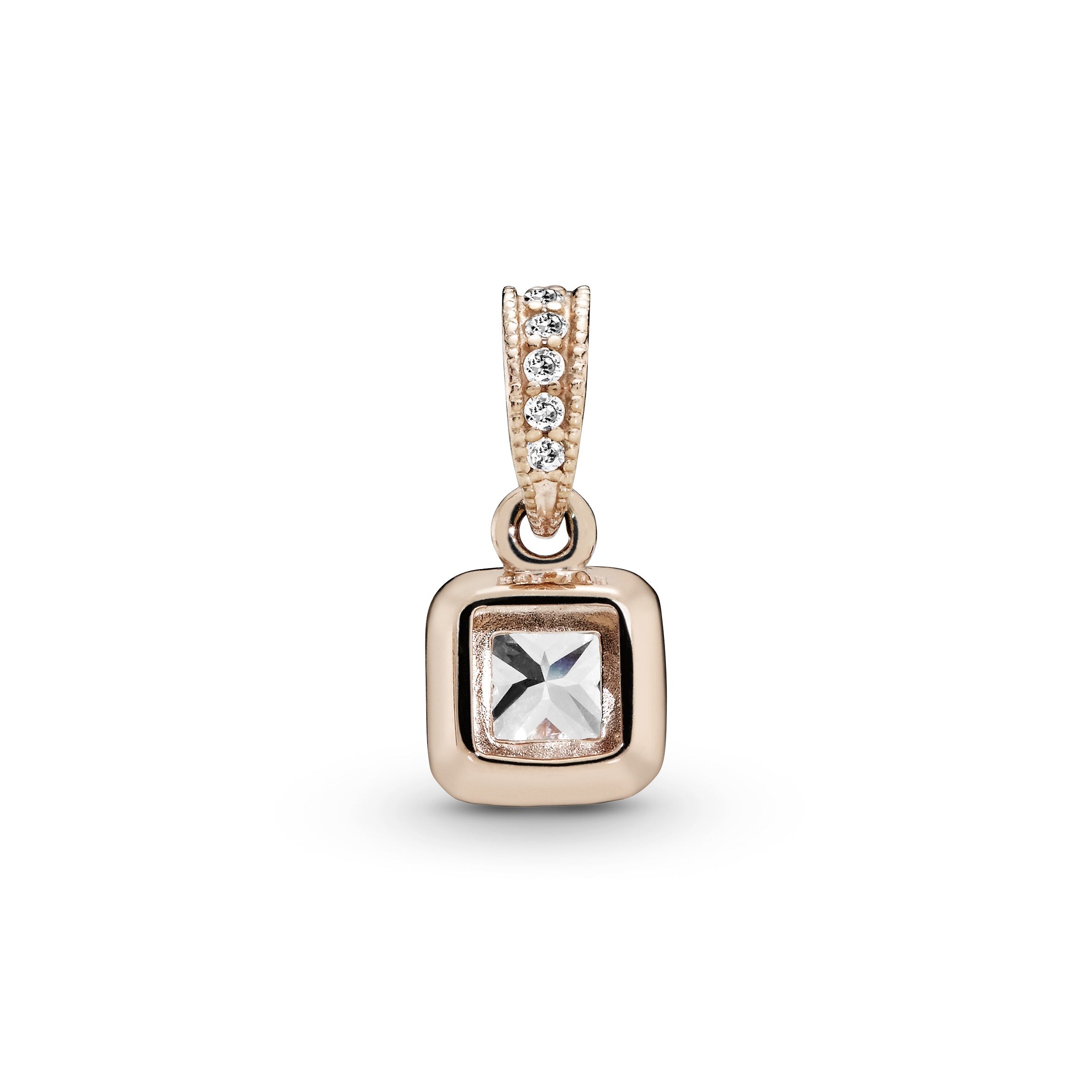 Square Sparkle Halo Pendant