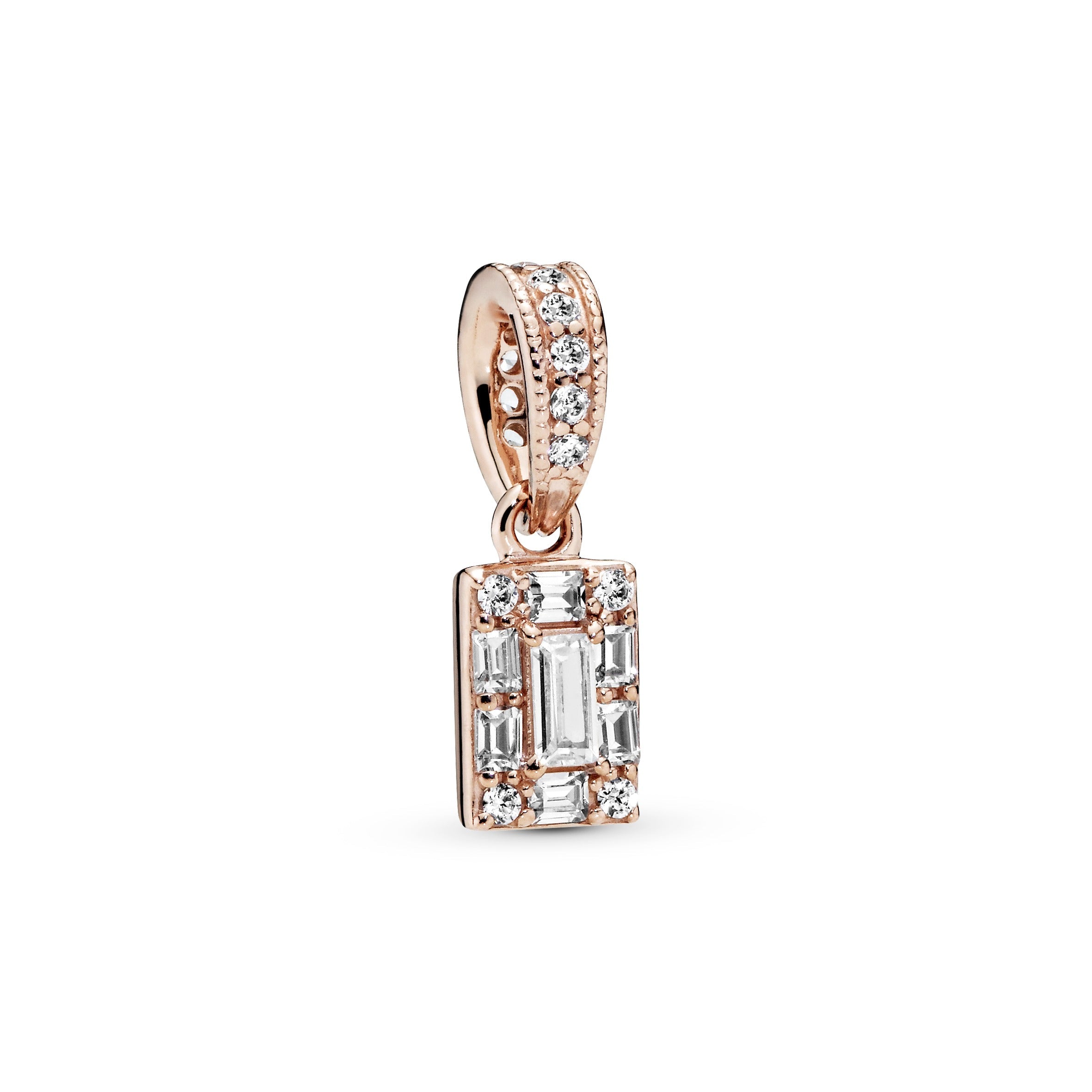 Sparkling Square Halo Pendant