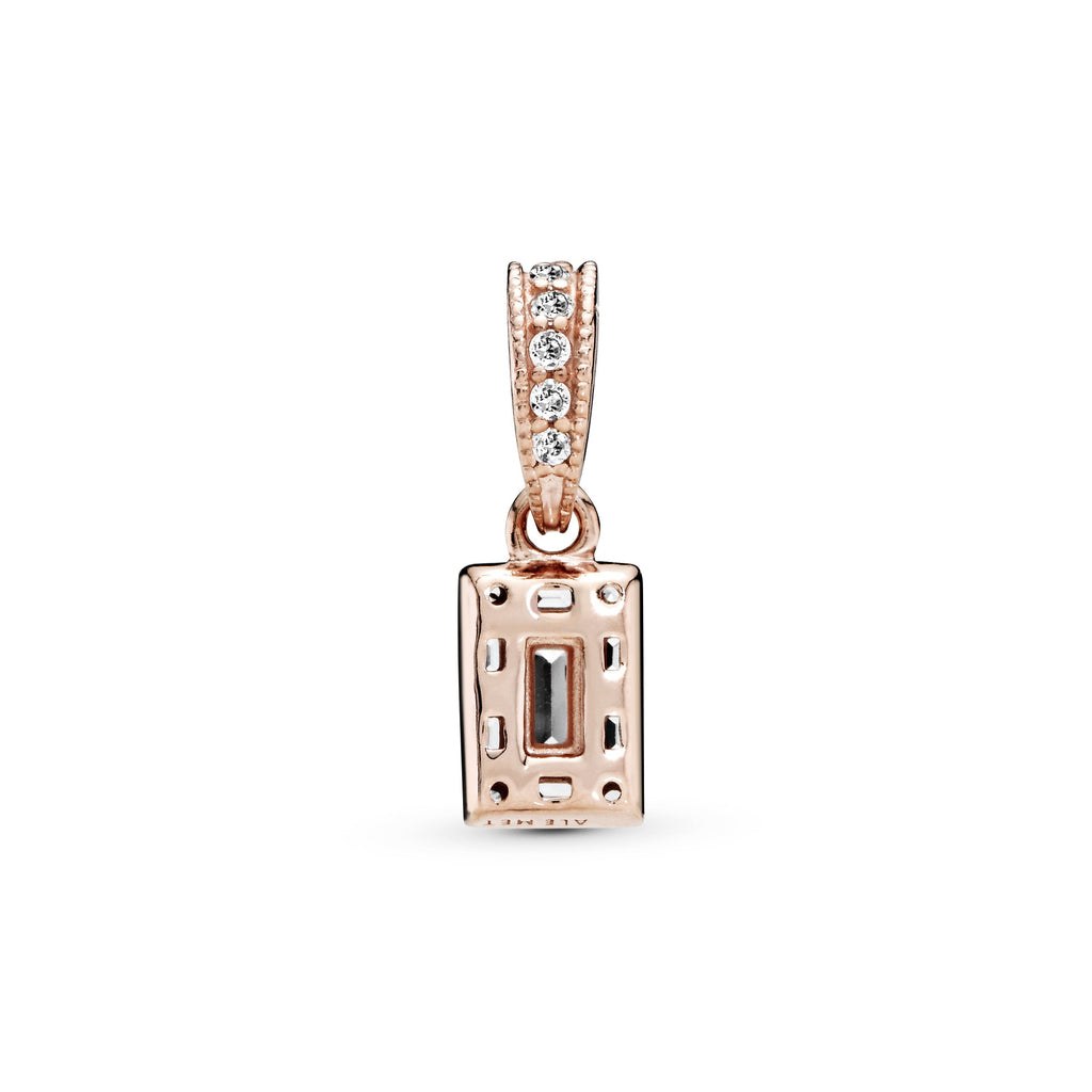 Sparkling Square Halo Pendant