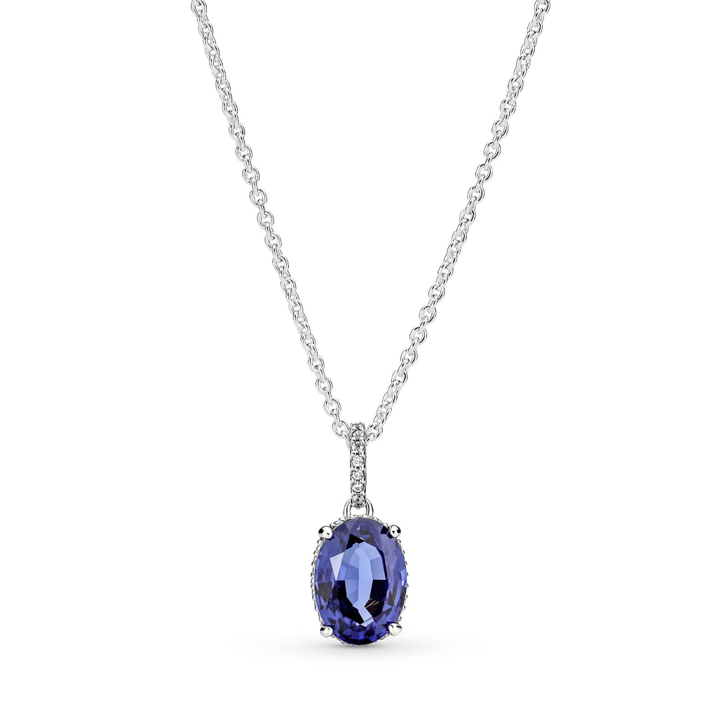 Sparkling Statement Halo Pendant Necklace