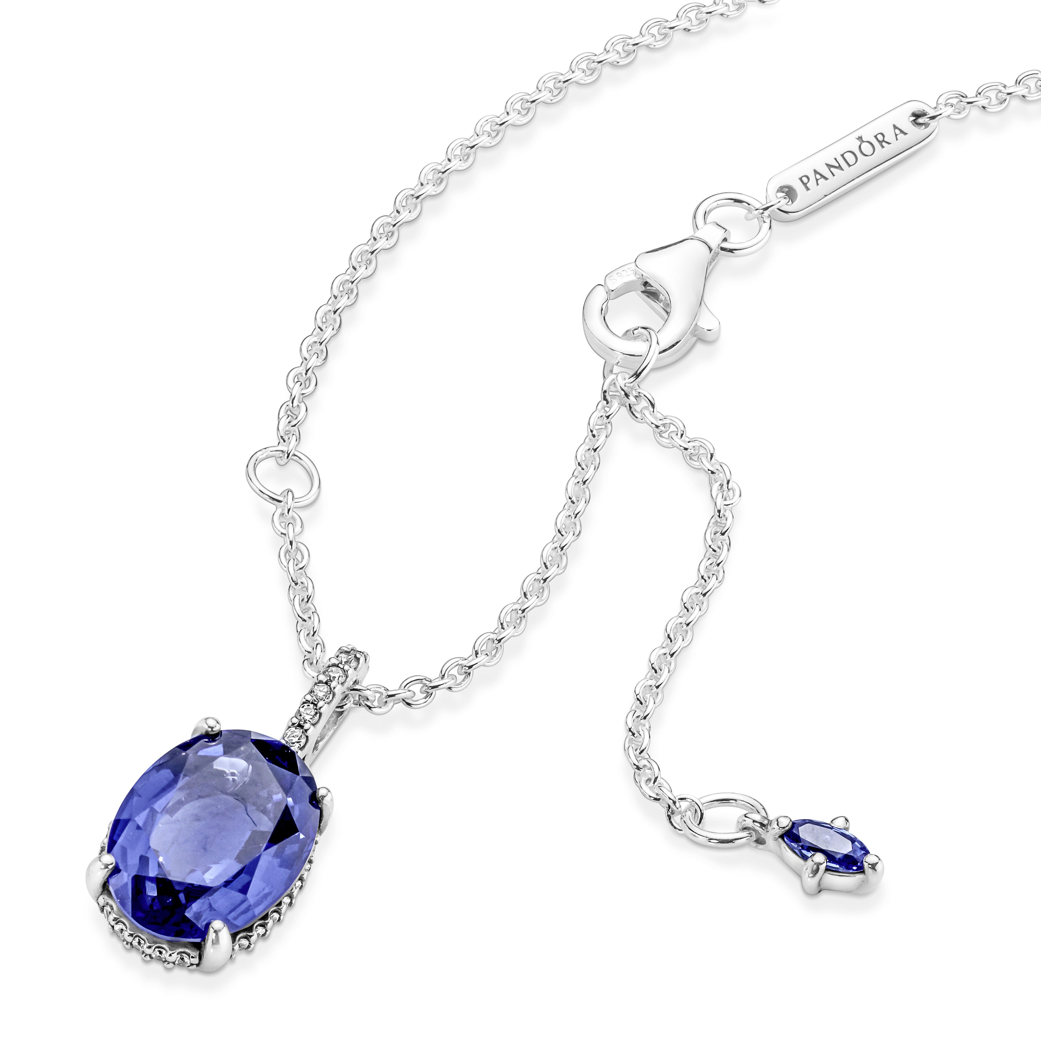 Sparkling Statement Halo Pendant Necklace
