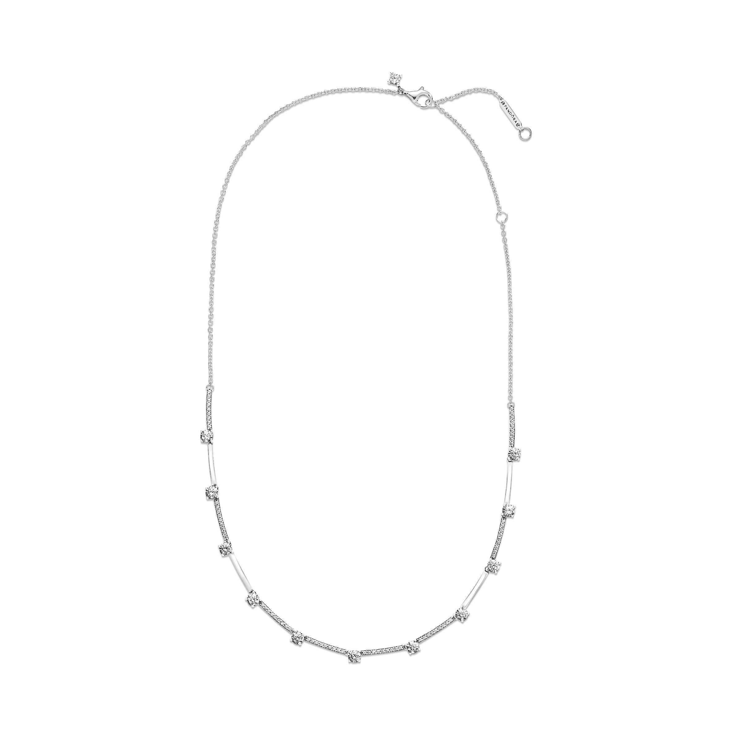 Sparkling Pavé Collier Bars Necklace