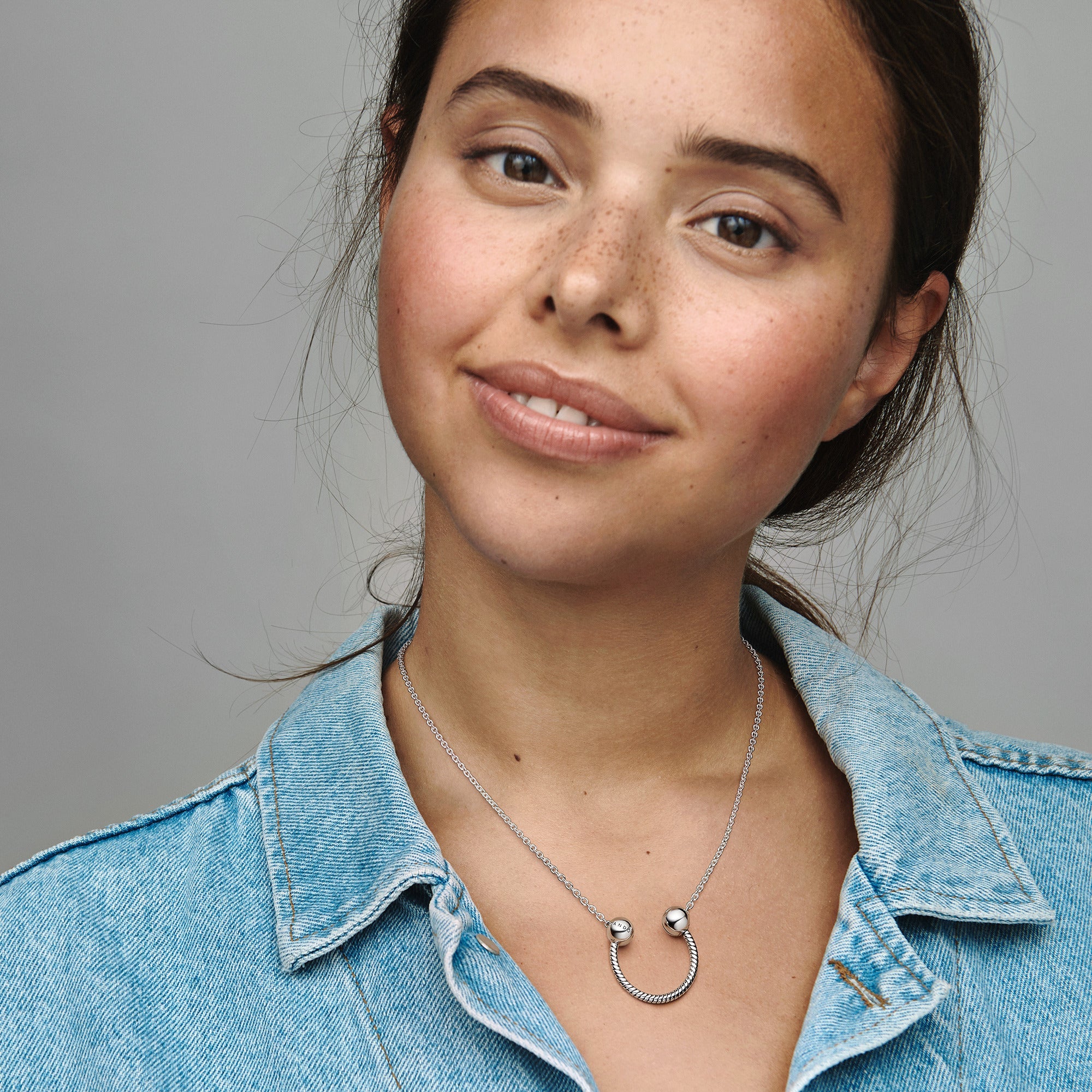 Pandora Moments U-shape Charm Pendant Necklace