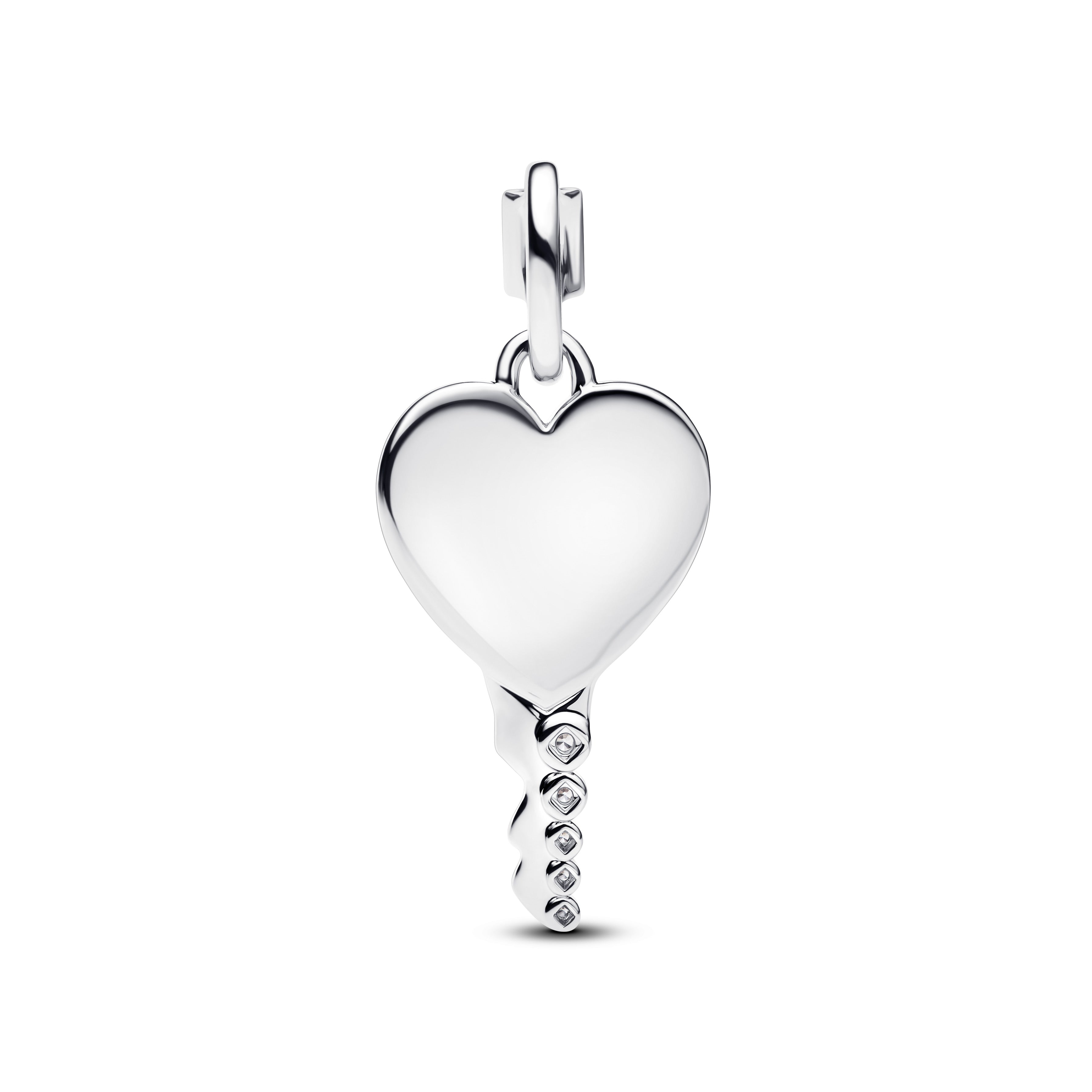 Engravable Heart Key Pendant