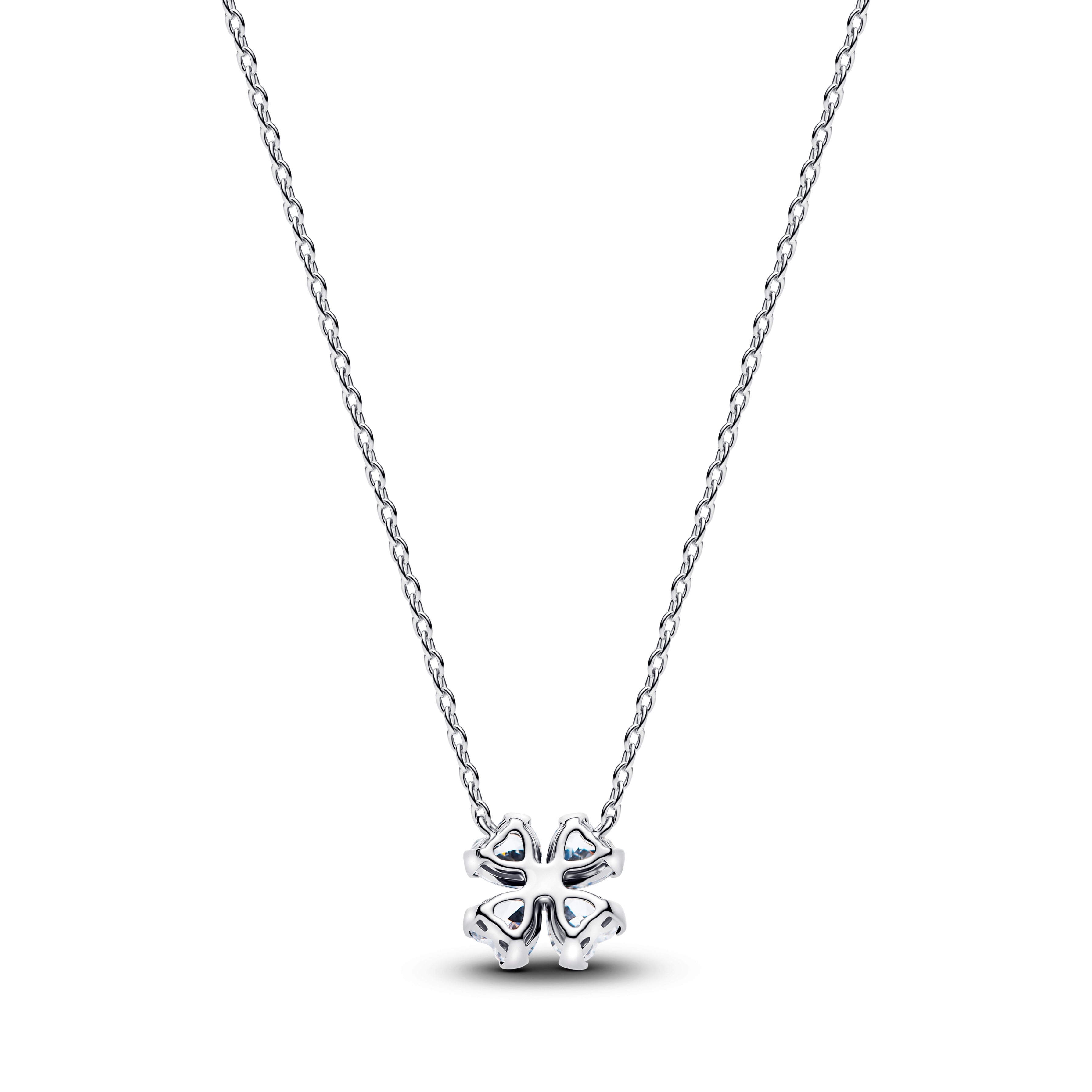 Sparkling Lucky Clover Pendant Necklace