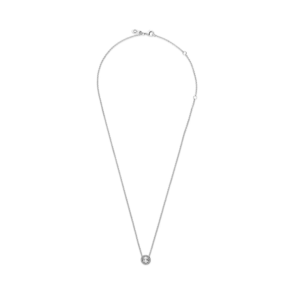 Round Sparkle Halo Necklace