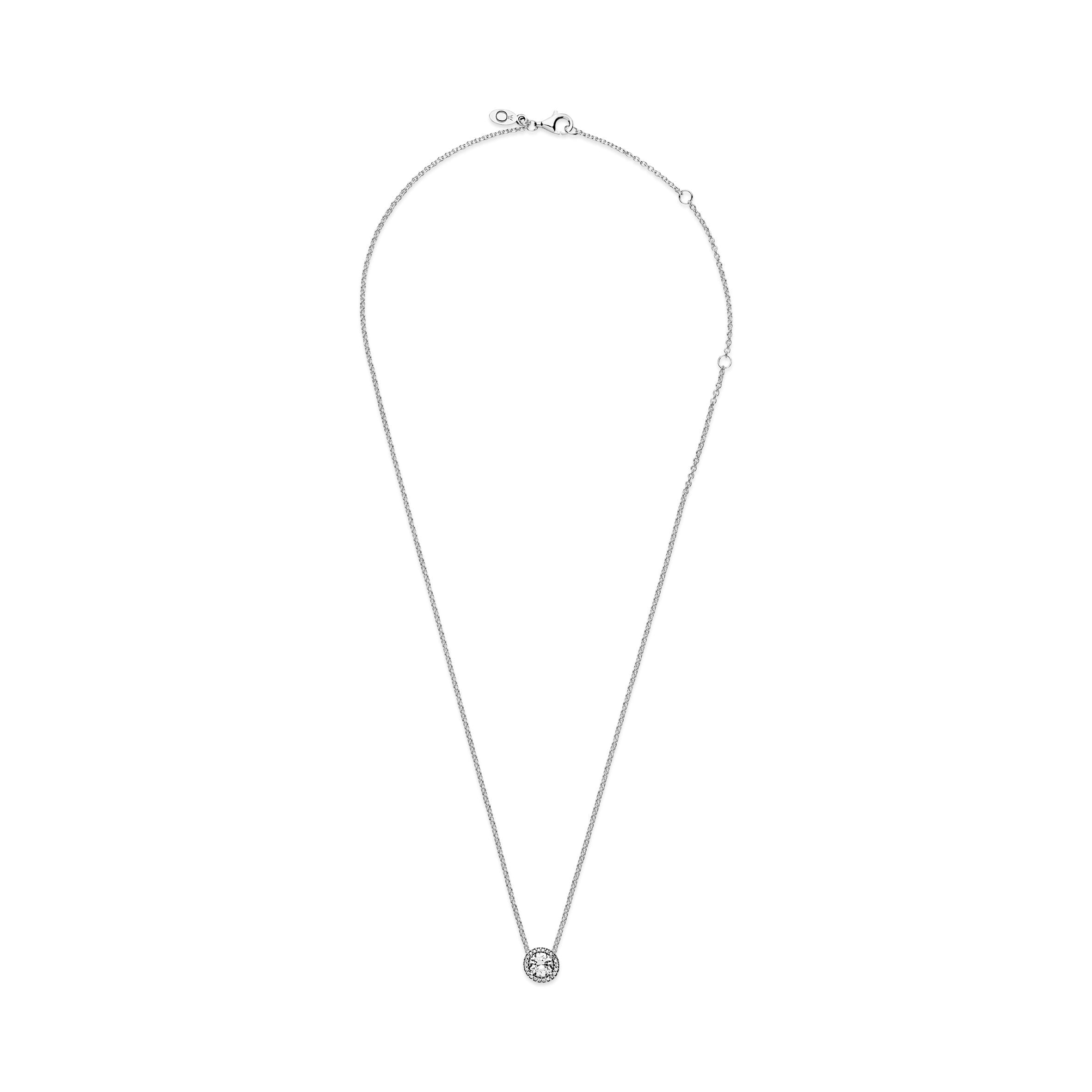 Round Sparkle Halo Necklace