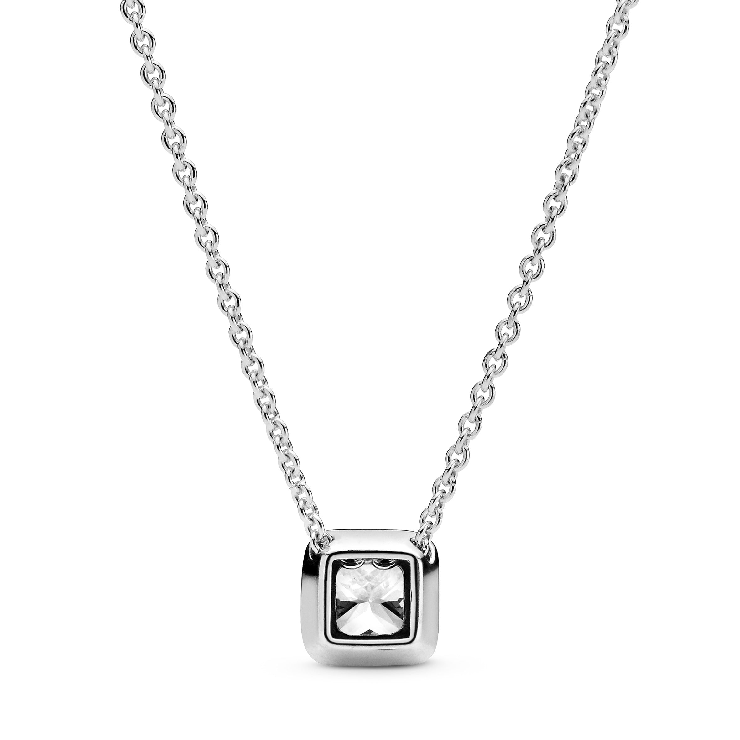 Square Sparkle Halo Necklace