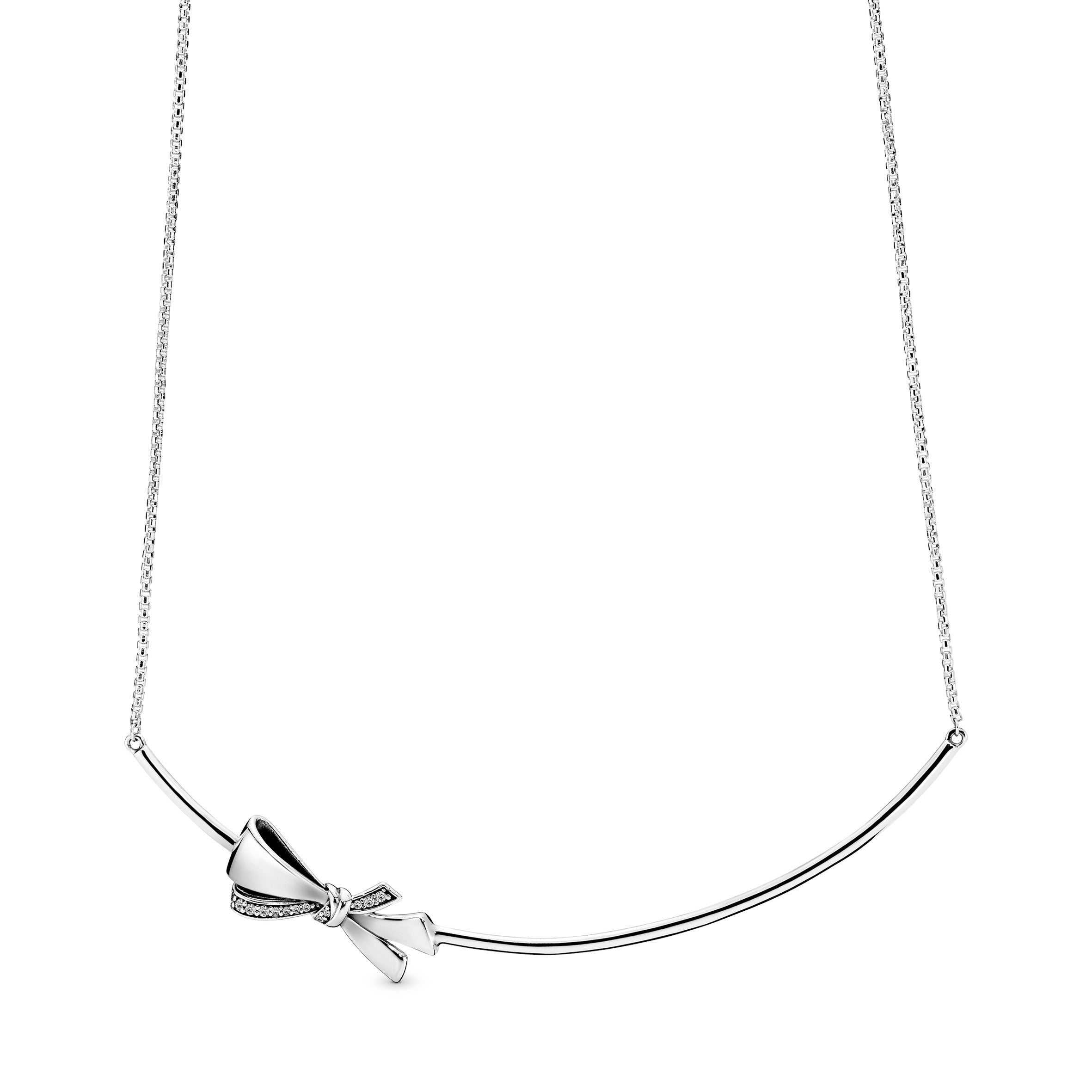 Sparkling Bow Necklace