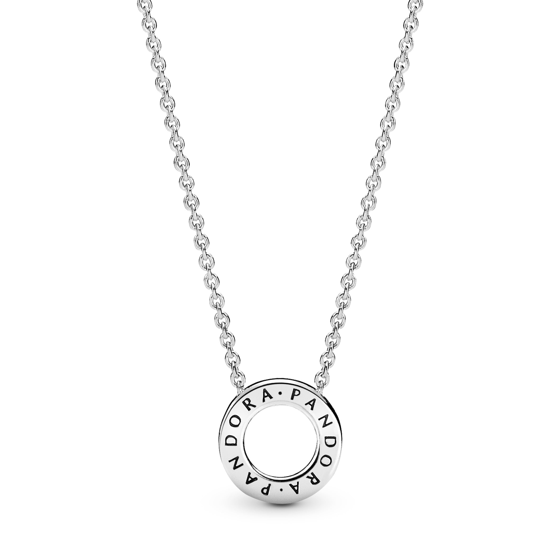 Pandora Logo Pavé Circle Collier Necklace